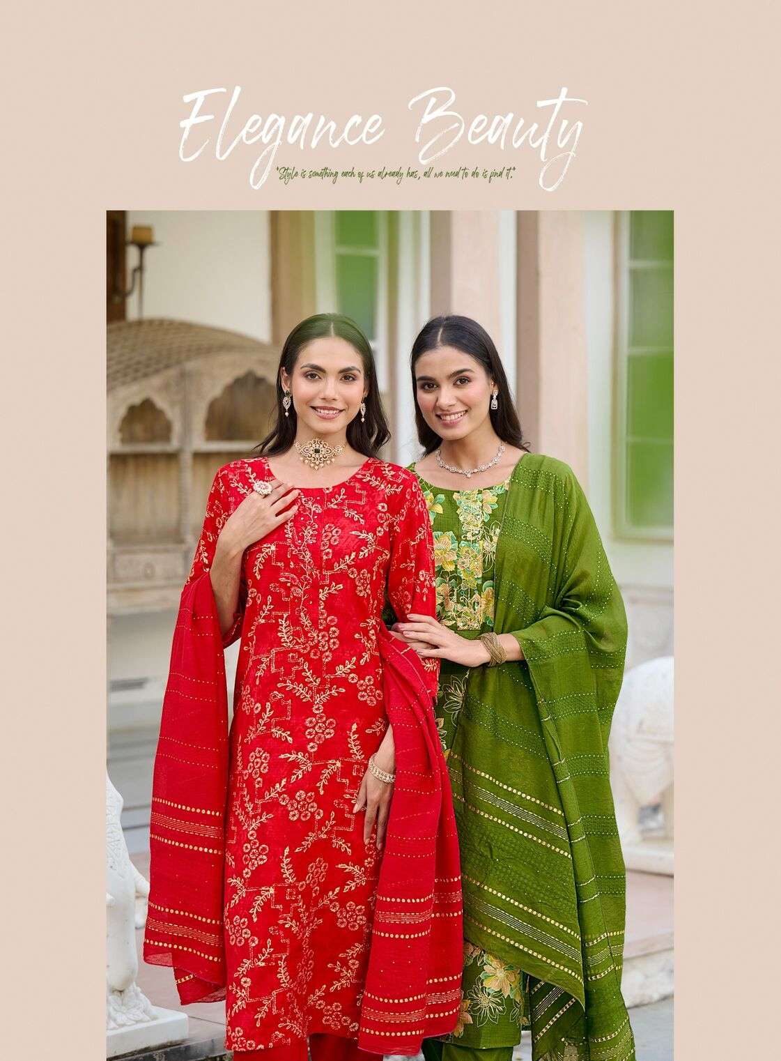 ALEXA VOL-6 BY RADHIKA LIFE STYLE IN VERTICAN SILK FOIL PRINT WITH HANDWORK 