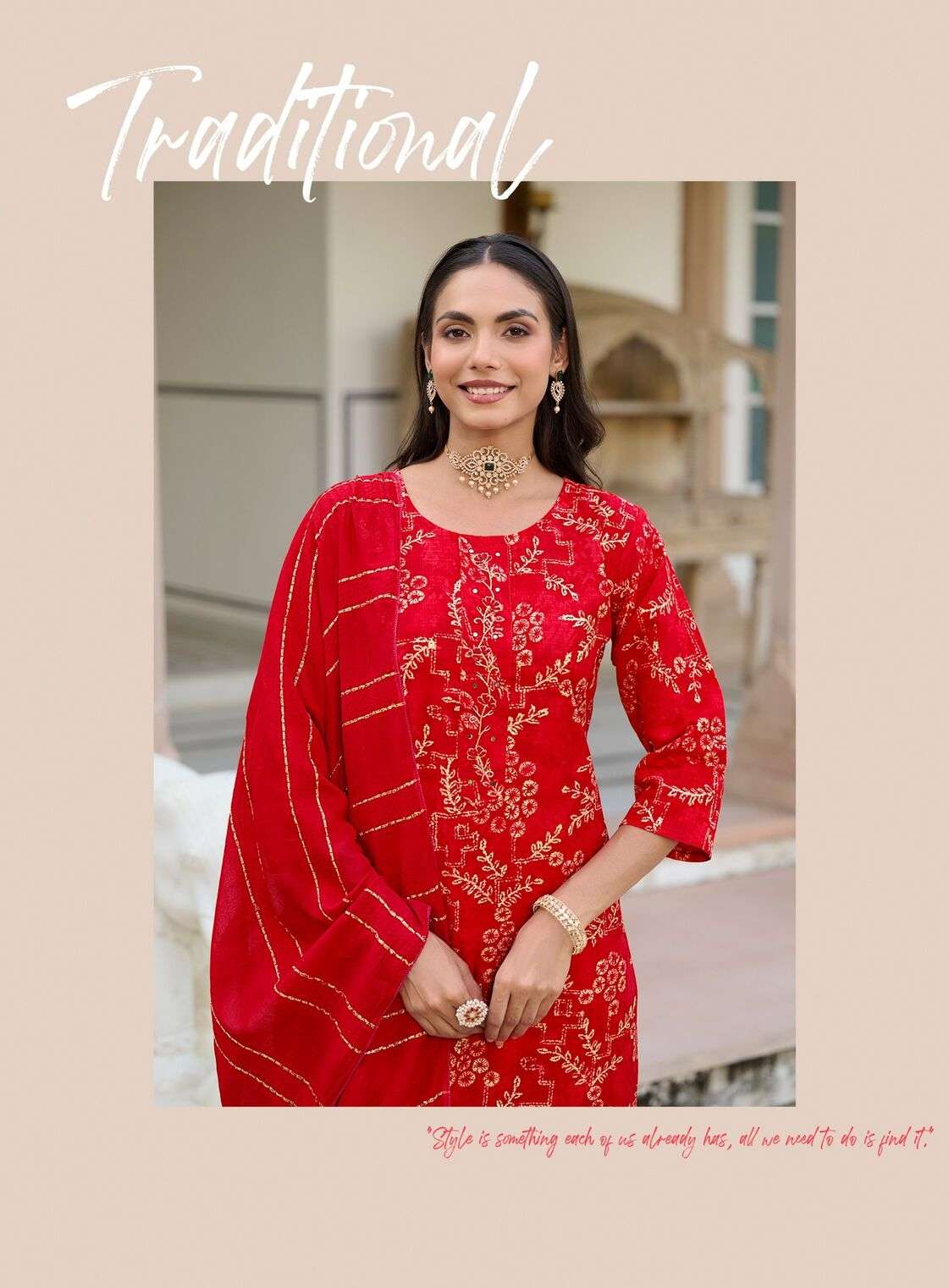 ALEXA VOL-6 BY RADHIKA LIFE STYLE IN VERTICAN SILK FOIL PRINT WITH HANDWORK 