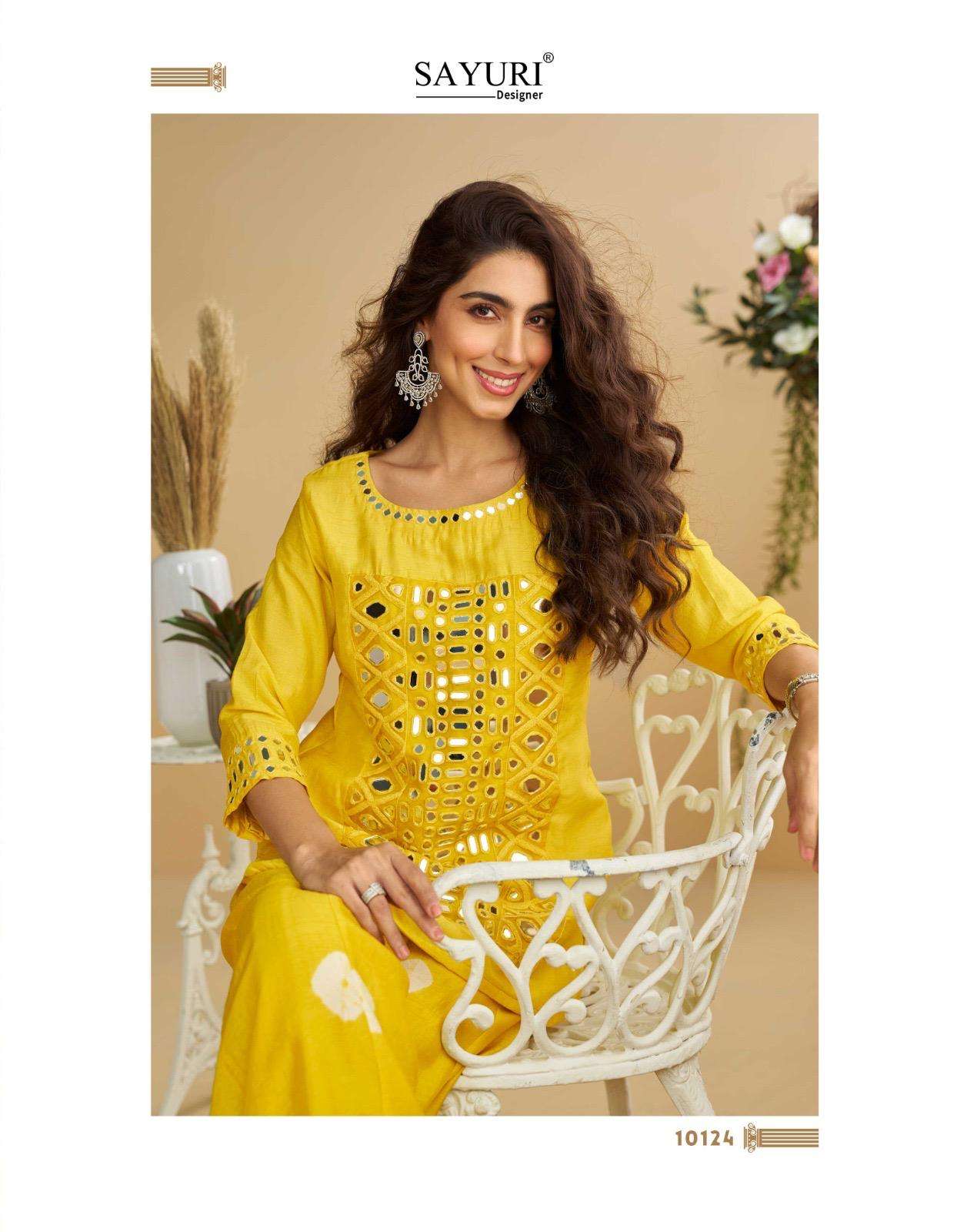 AMARA BY SAYURI DESIGNER IN PREMIUM REAL SILK FESTIVE LOOK EMBROIDERED MIRROR WORK