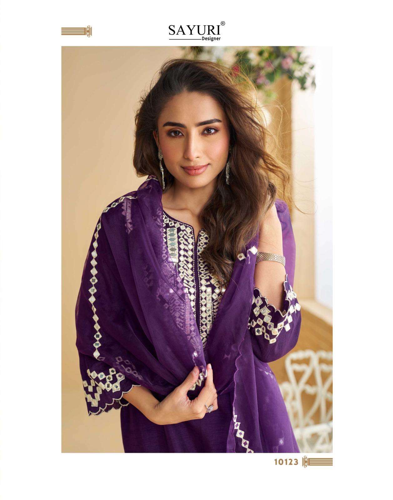 AMARA BY SAYURI DESIGNER IN PREMIUM REAL SILK FESTIVE LOOK EMBROIDERED MIRROR WORK