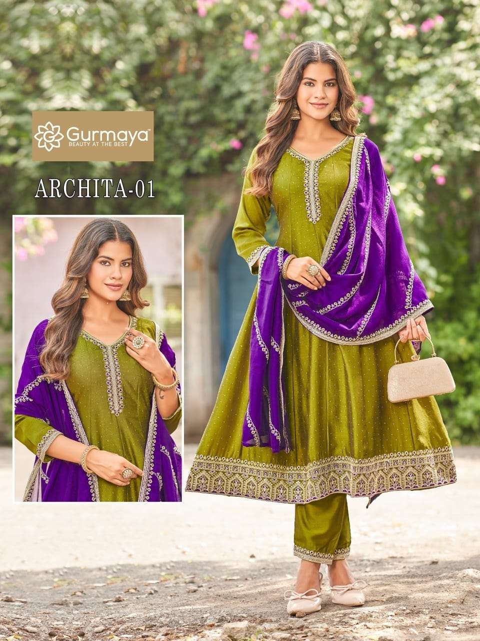 ARCHITA BY AANCHI IN VICHITRA SILK WITH FANCY DUPATTA WORK 