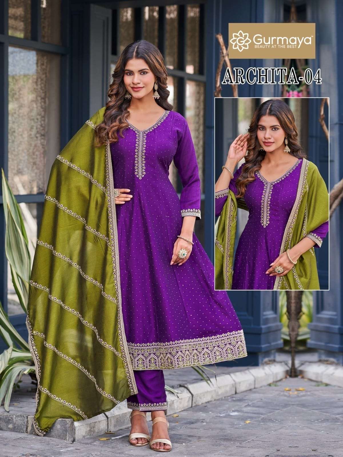 ARCHITA BY AANCHI IN VICHITRA SILK WITH FANCY DUPATTA WORK 