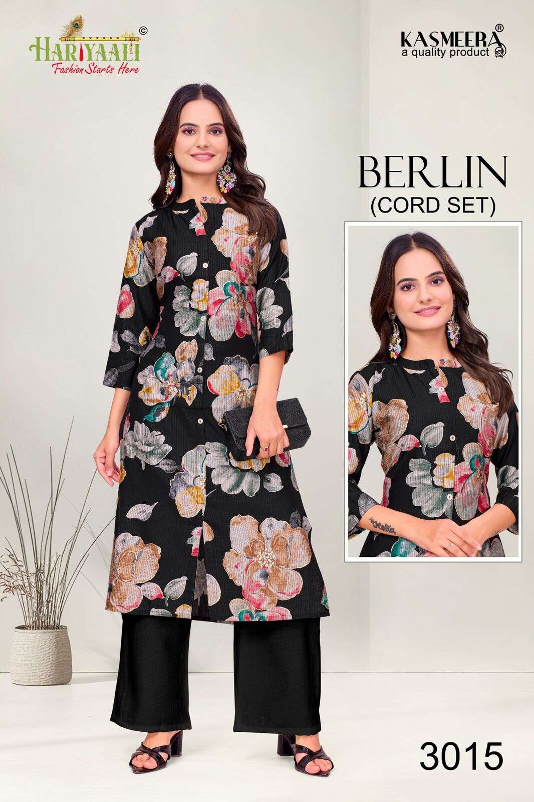 BERLIN VOL-3 BY HARIYAALI IN BERLIN SILK DISHCHARGE PRINT WITH A LINE PATTERN 