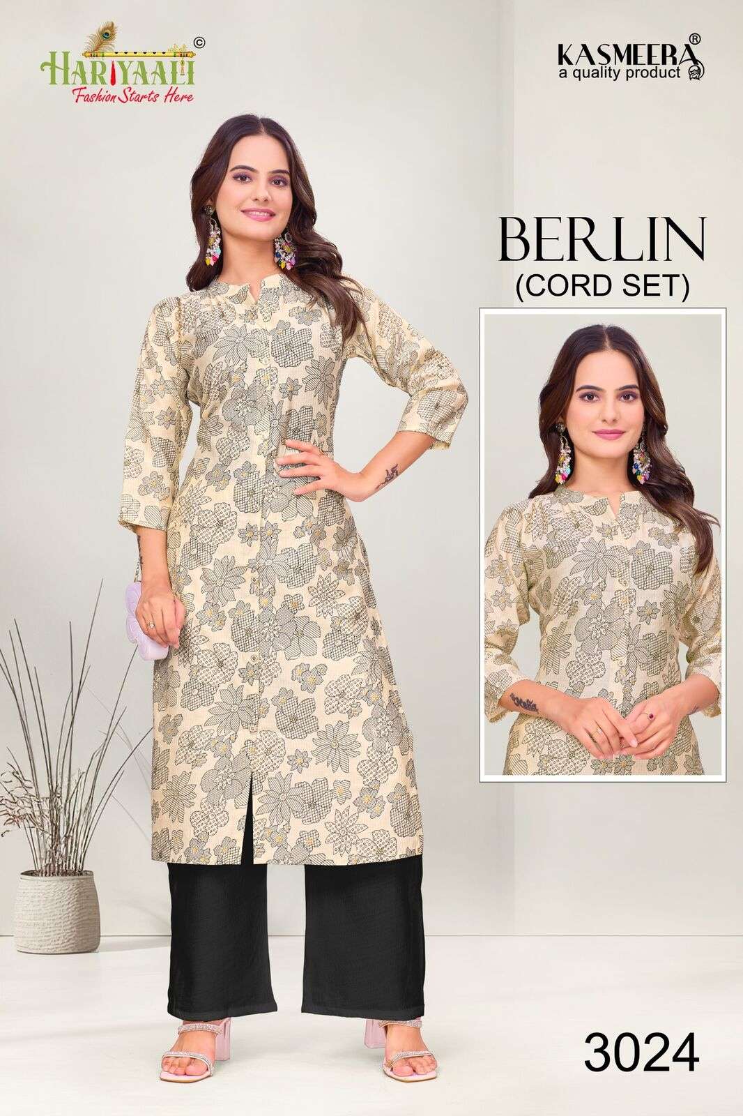 BERLIN VOL-3 BY HARIYAALI IN BERLIN SILK DISHCHARGE PRINT WITH A LINE PATTERN 