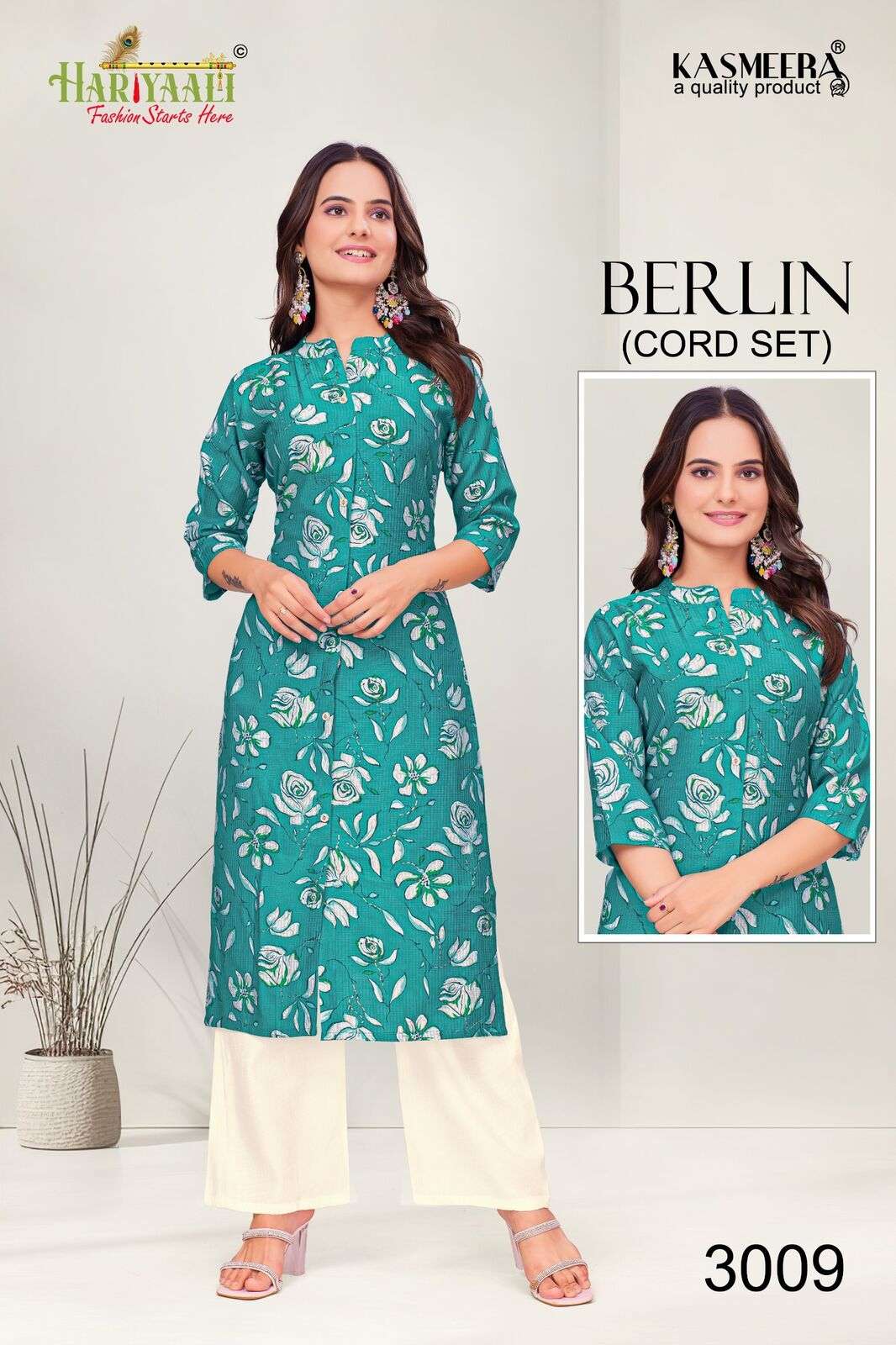 BERLIN VOL-3 BY HARIYAALI IN BERLIN SILK DISHCHARGE PRINT WITH A LINE PATTERN 
