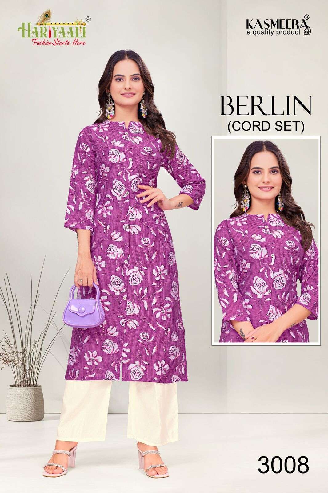 BERLIN VOL-3 BY HARIYAALI IN BERLIN SILK DISHCHARGE PRINT WITH A LINE PATTERN 