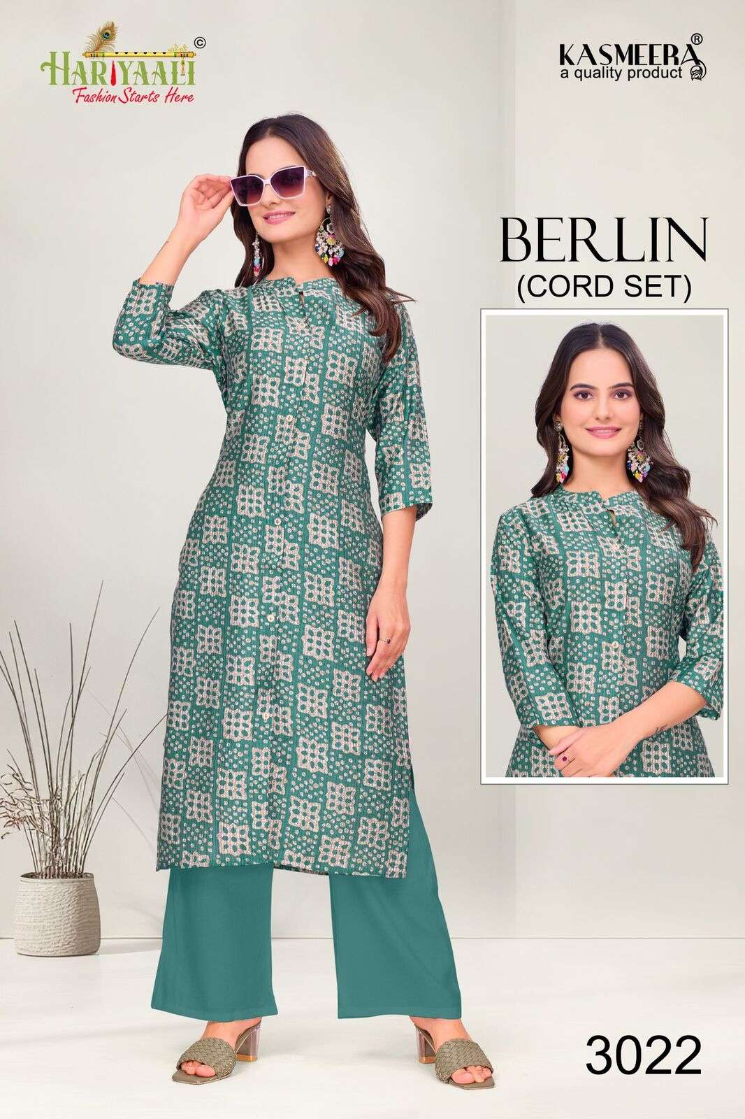BERLIN VOL-3 BY HARIYAALI IN BERLIN SILK DISHCHARGE PRINT WITH A LINE PATTERN 