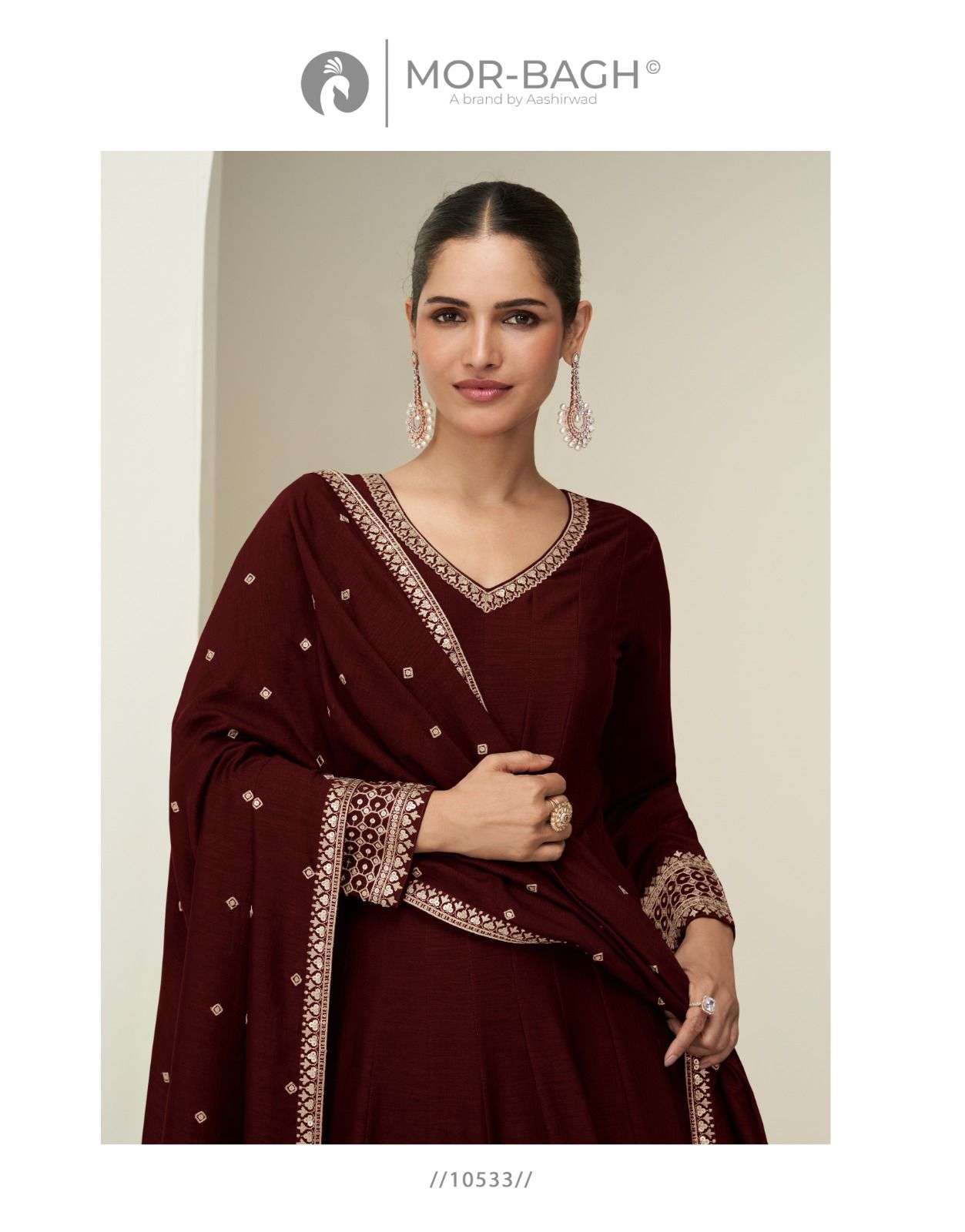 CHANDRIKA BY AASHIRWAD CREATION IN PREMIUM SILK FREE SIZE STITCH COLLECTION