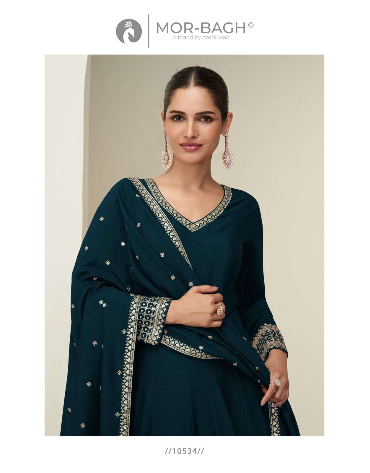 CHANDRIKA BY AASHIRWAD CREATION IN PREMIUM SILK FREE SIZE STITCH COLLECTION