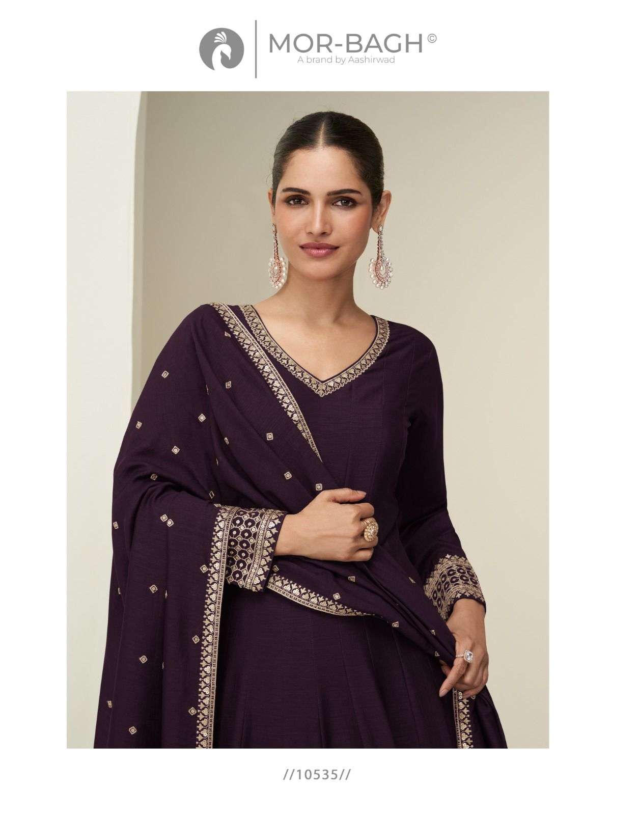 CHANDRIKA BY AASHIRWAD CREATION IN PREMIUM SILK FREE SIZE STITCH COLLECTION