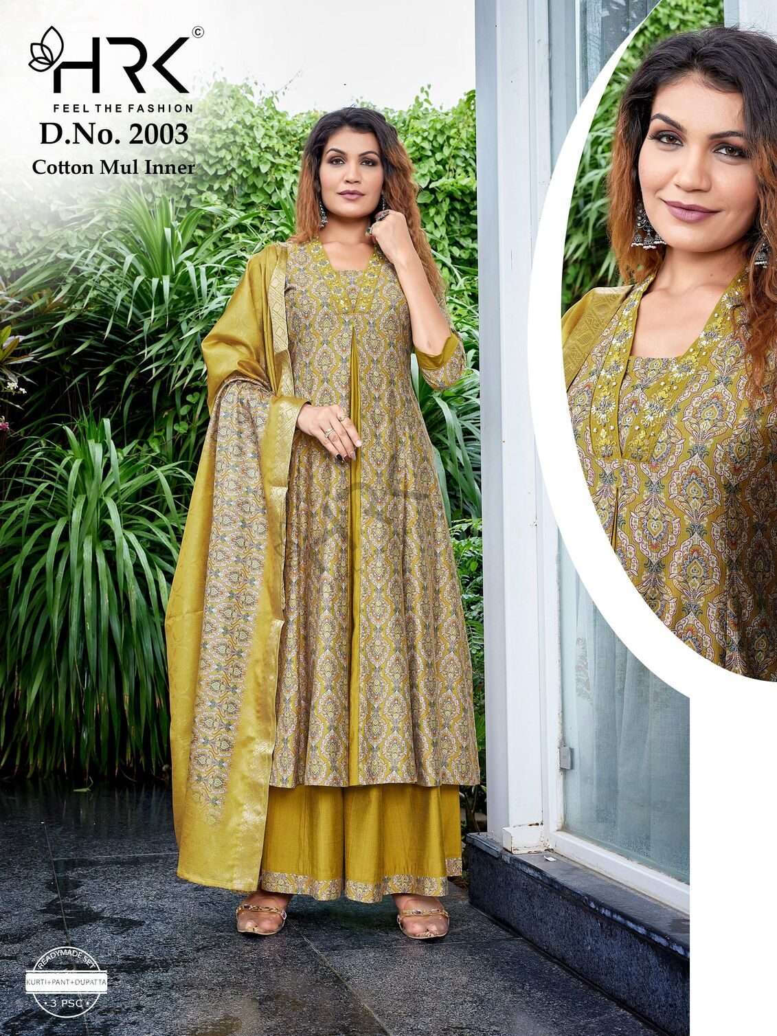 D.NO :- 2003 BY HRK IN VATICAN FOIL PRINT WITH EXCLUSIVE HAND WORK & COTTON INNER 