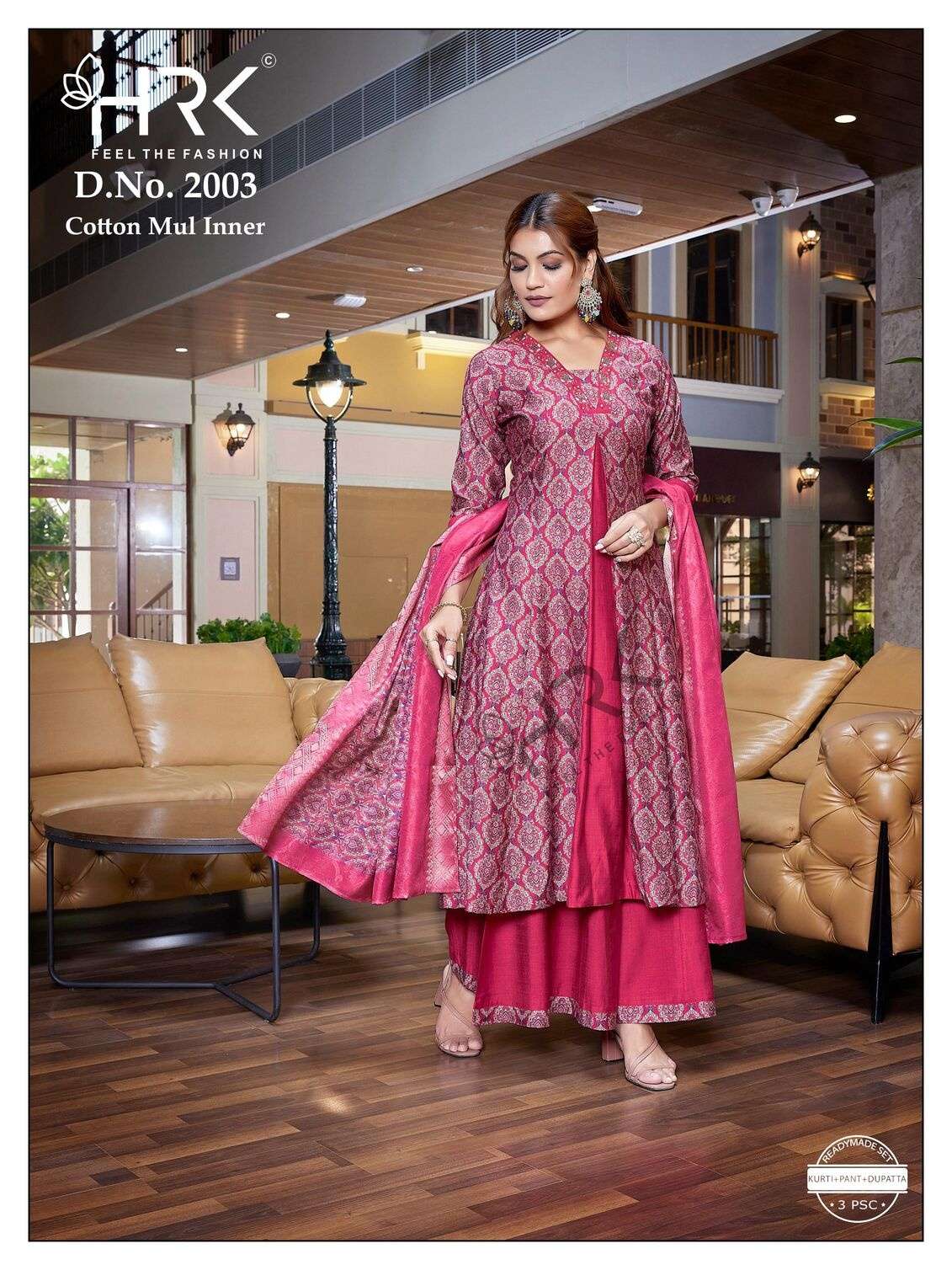 D.NO :- 2003 BY HRK IN VATICAN FOIL PRINT WITH EXCLUSIVE HAND WORK & COTTON INNER 