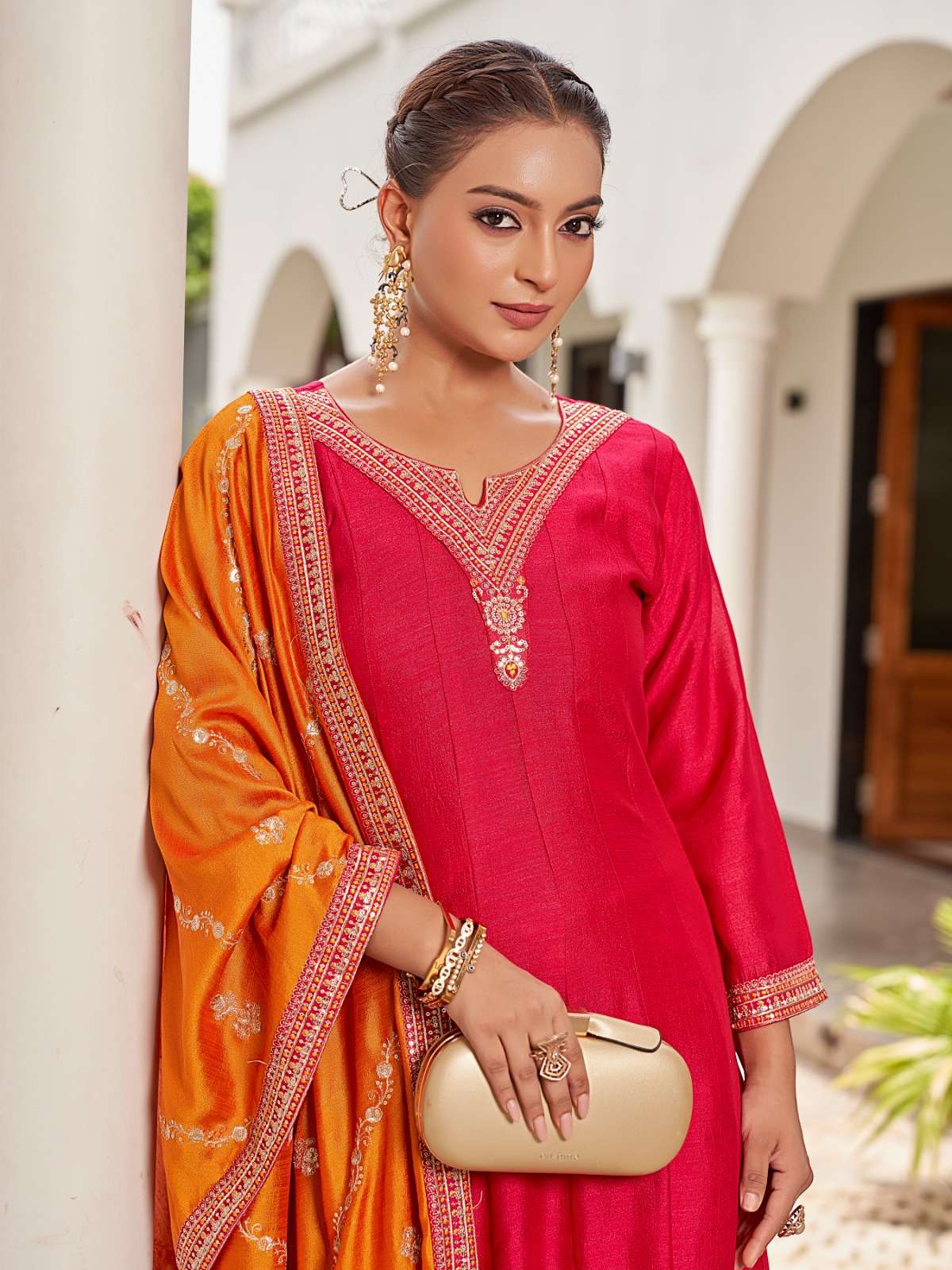 GARIMA BY AANCHI IN VICHITRA SILK WITH FANCY CONTRAST DUPATTA WORK