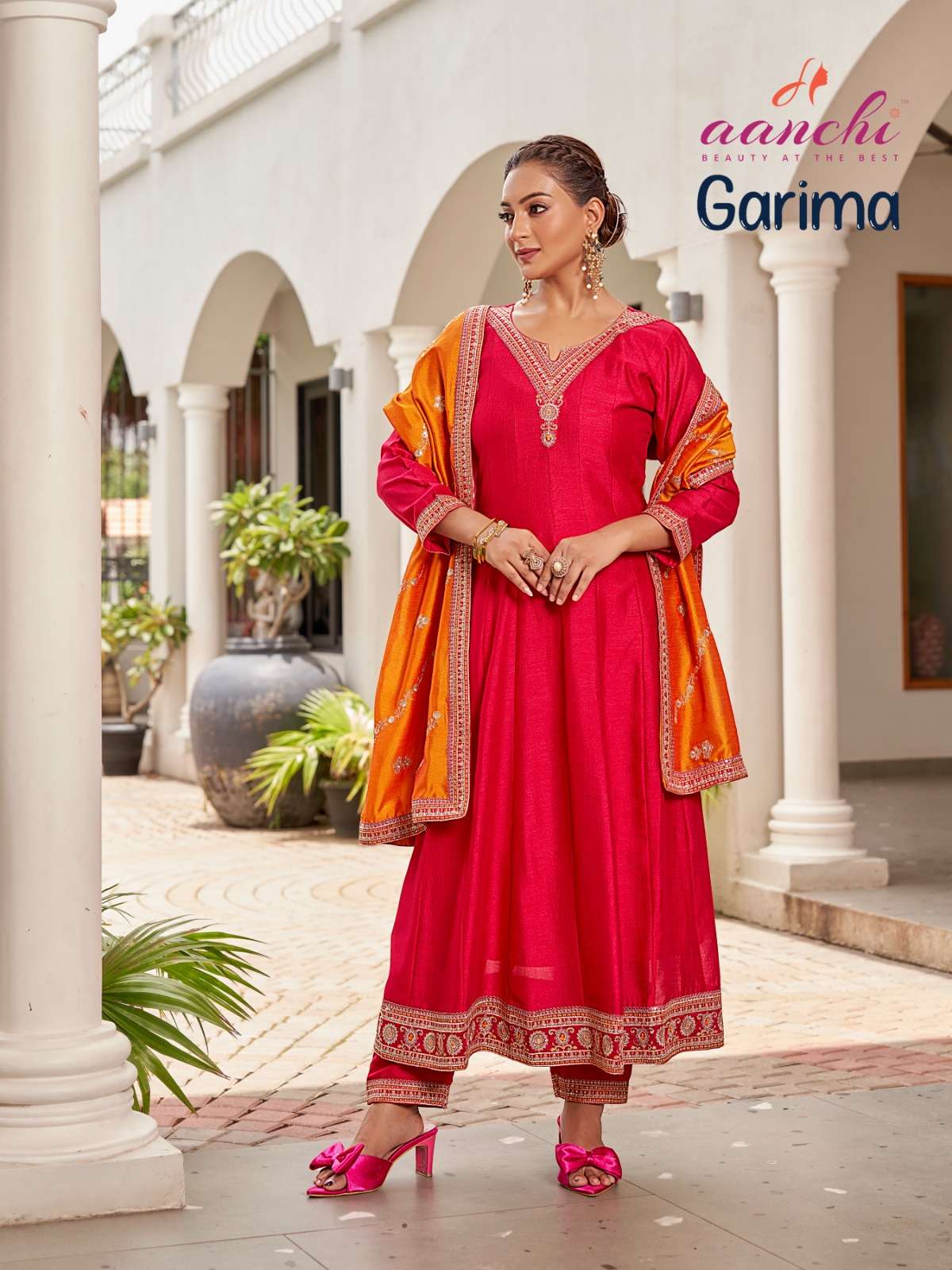GARIMA BY AANCHI IN VICHITRA SILK WITH FANCY CONTRAST DUPATTA WORK