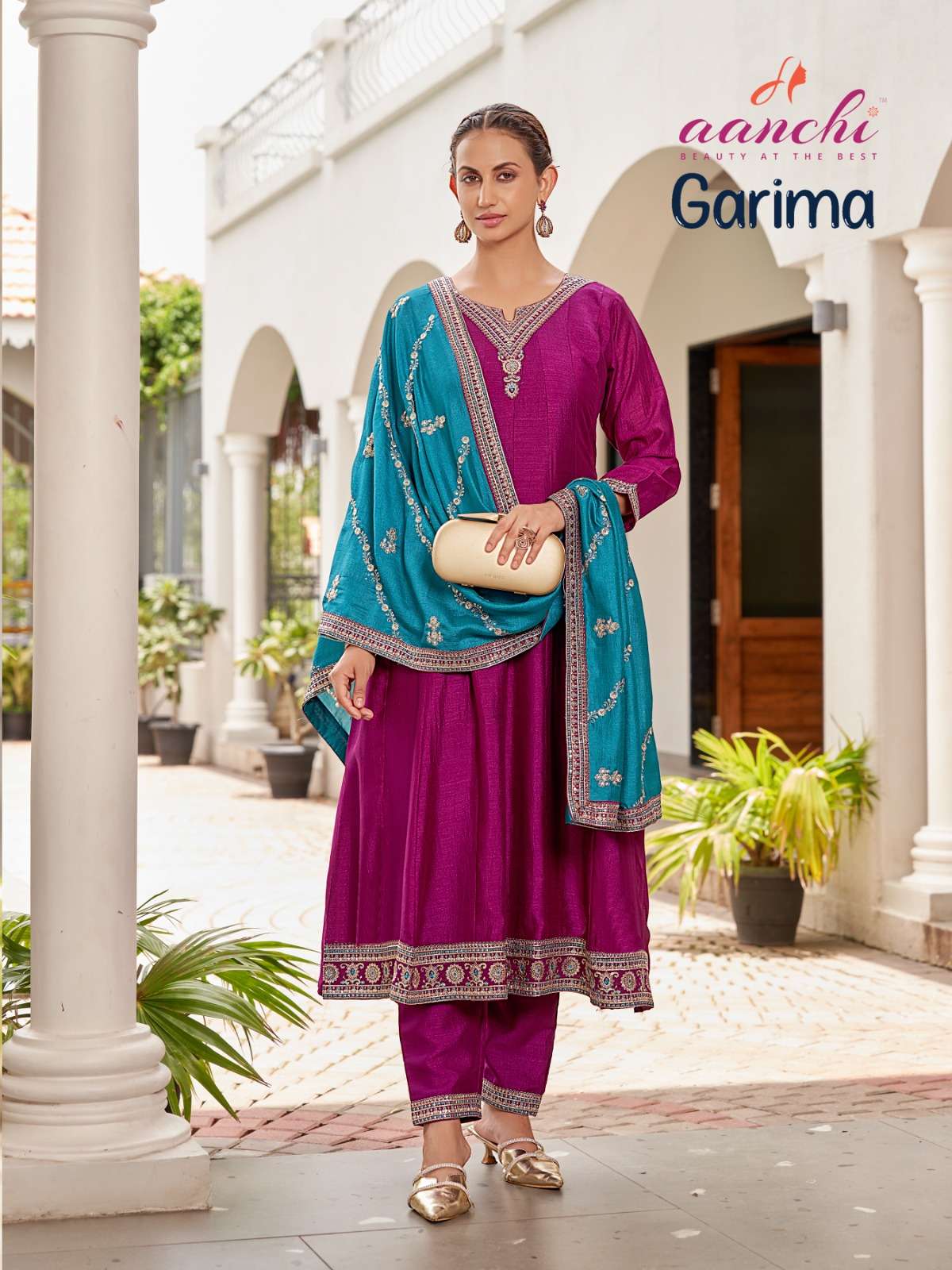 GARIMA BY AANCHI IN VICHITRA SILK WITH FANCY CONTRAST DUPATTA WORK