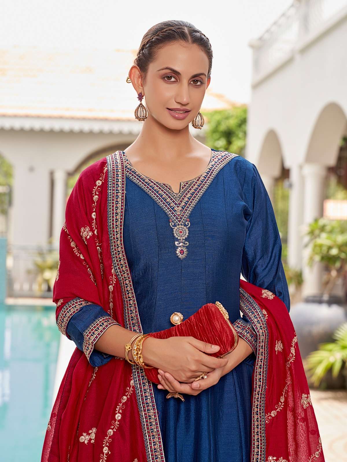 GARIMA BY AANCHI IN VICHITRA SILK WITH FANCY CONTRAST DUPATTA WORK