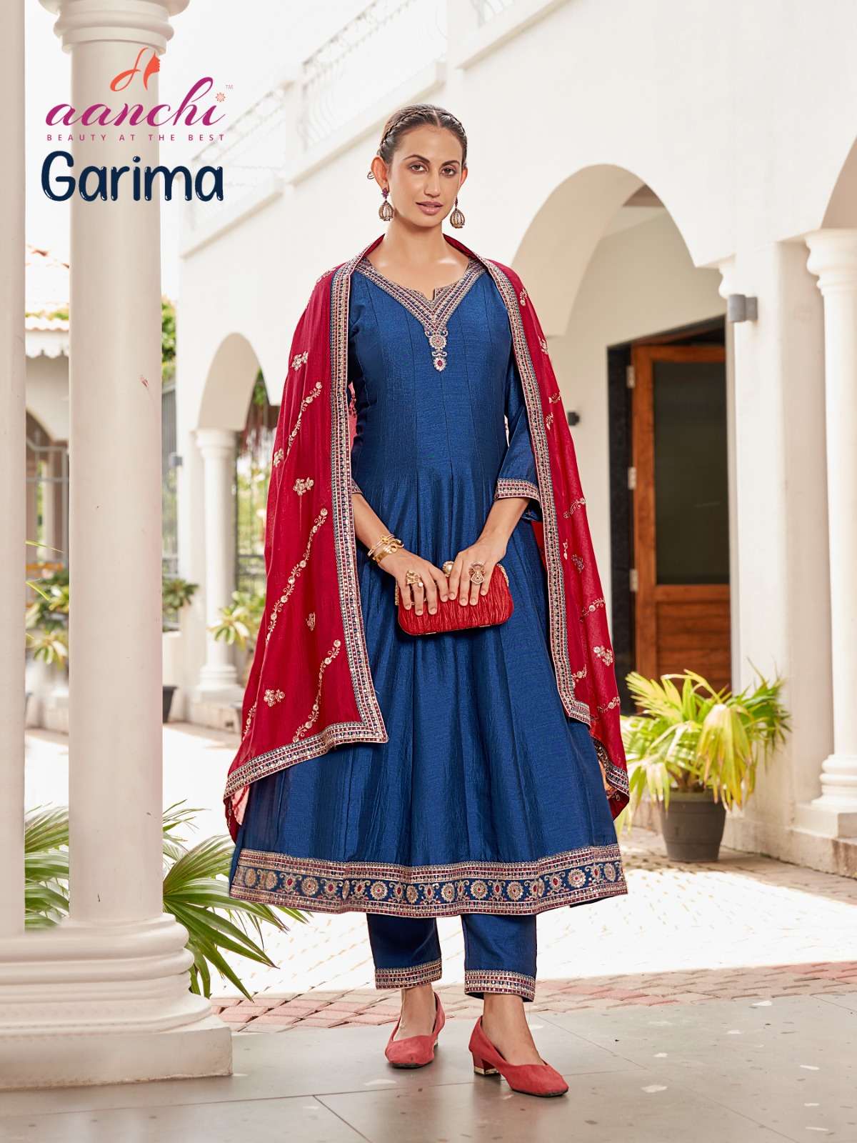 GARIMA BY AANCHI IN VICHITRA SILK WITH FANCY CONTRAST DUPATTA WORK