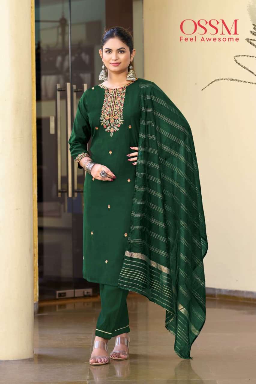 GUNGUN VOL-2 BY OSSM IN VISCOS VATICAN SILK WITH HEAVY EMBROIDERY WORK 