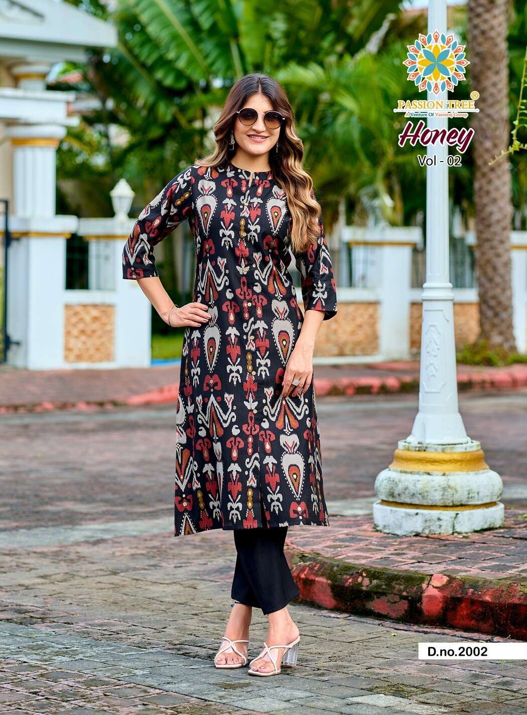 HONEY VOL-2 BY PASSION TREE IN VATICAN PRINT A-LINE KURTI AND PANT WITH POCKET 