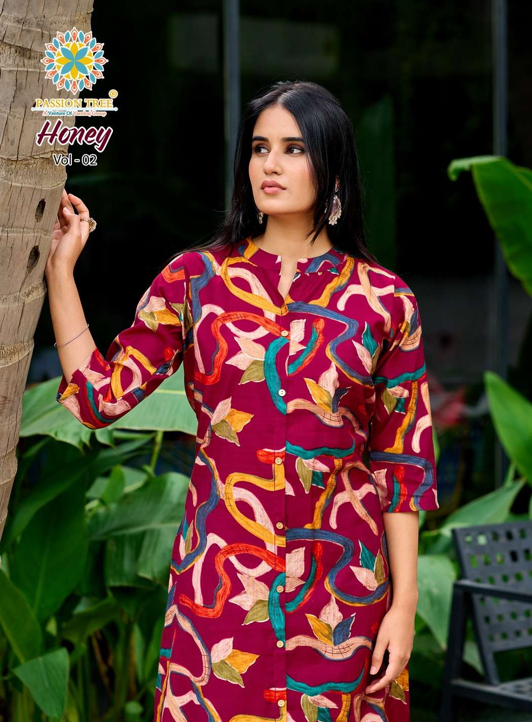 HONEY VOL-2 BY PASSION TREE IN VATICAN PRINT A-LINE KURTI AND PANT WITH POCKET 
