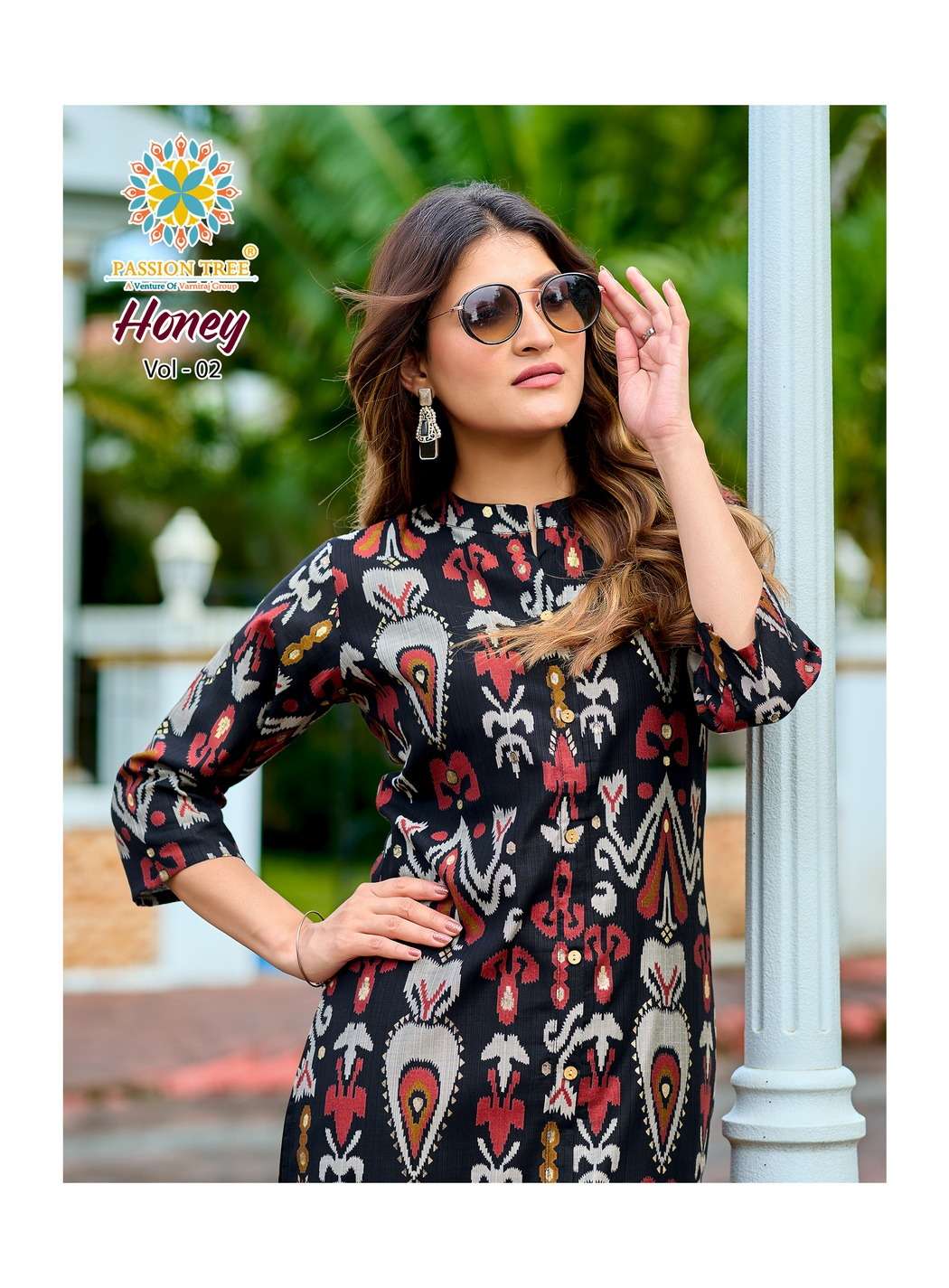 HONEY VOL-2 BY PASSION TREE IN VATICAN PRINT A-LINE KURTI AND PANT WITH POCKET 