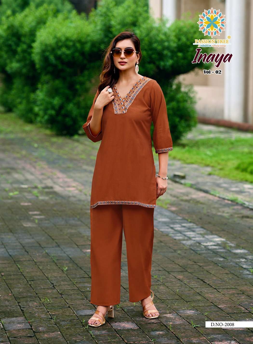INAYA VOL-2 BY PASSION TREE IN VATICAN SILK TOP & BOTTOM WITH FANCY EMBROIDERY WORK 