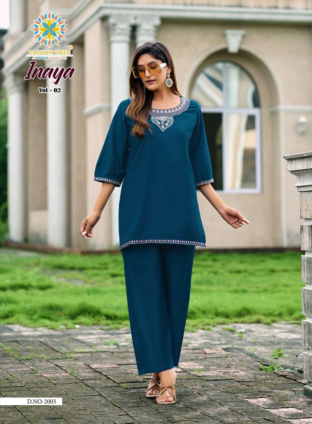 INAYA VOL-2 BY PASSION TREE IN VATICAN SILK TOP & BOTTOM WITH FANCY EMBROIDERY WORK 