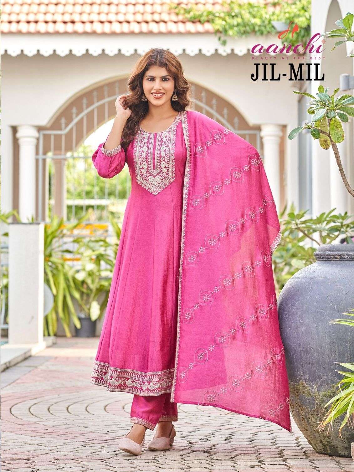 JIL-MIL BY AANCHI IN VICHITRA SILK WITH EMBROIDERY & FANCY DUPATTA WORK