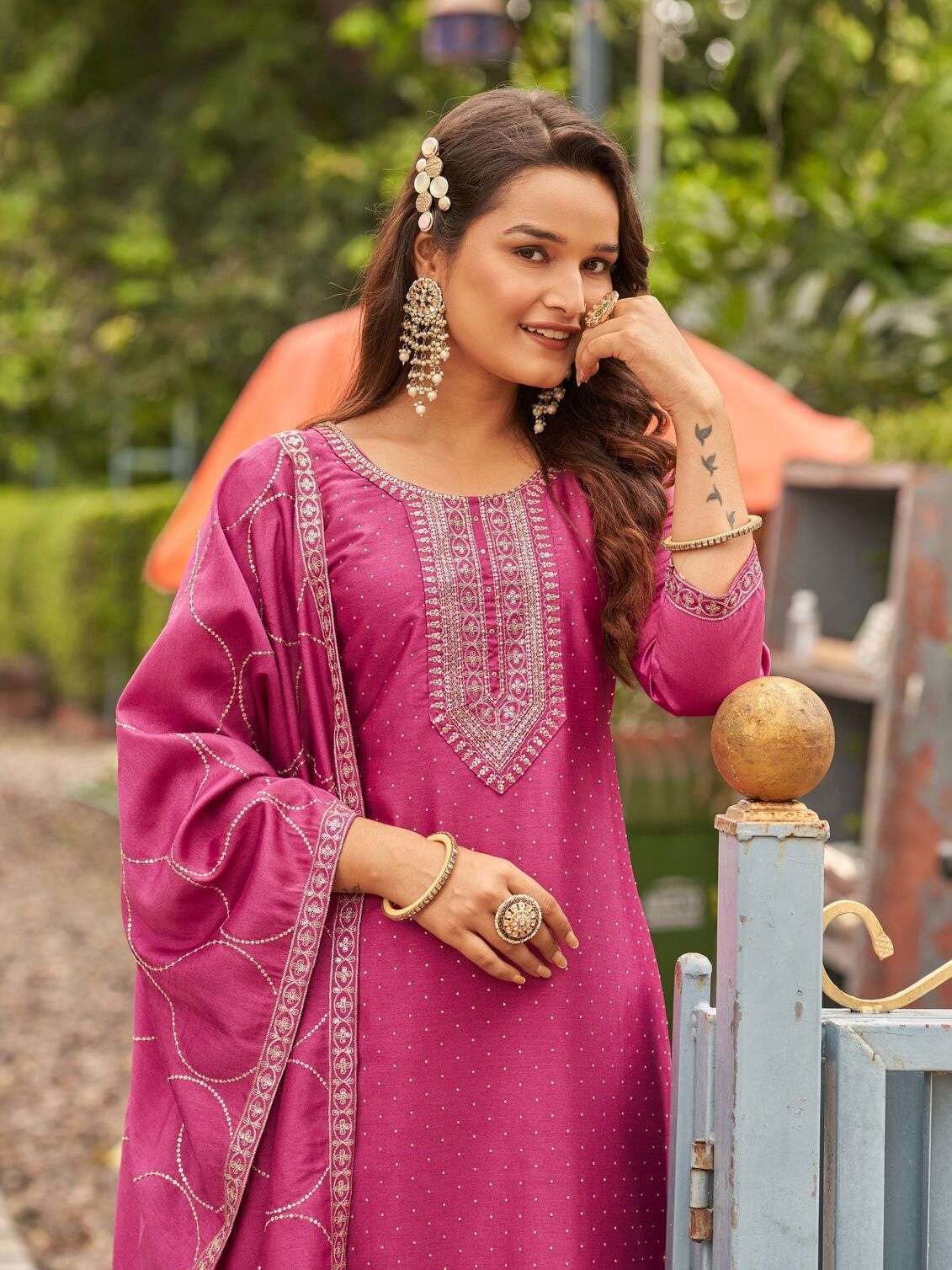 LOTTIE BY AANCHI IN CRYSTAL SILK WITH FANCY DUPATTA & EMBROIDERY WORK