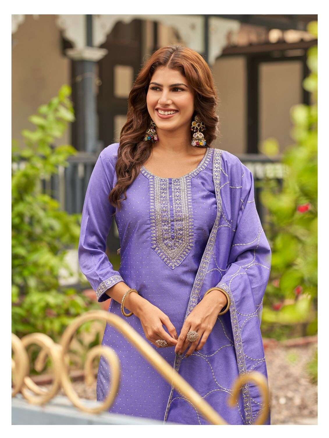 LOTTIE BY AANCHI IN CRYSTAL SILK WITH FANCY DUPATTA & EMBROIDERY WORK