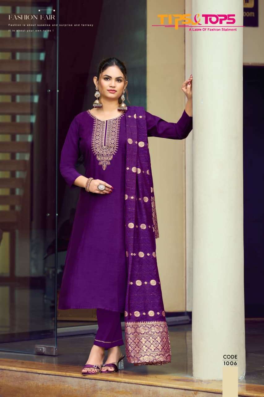 MAAHI VOL-2 BY TIPS & TOPS IN PREMIUM ROMAN SILK WITH HEAVY EMBROIDERY WORK 