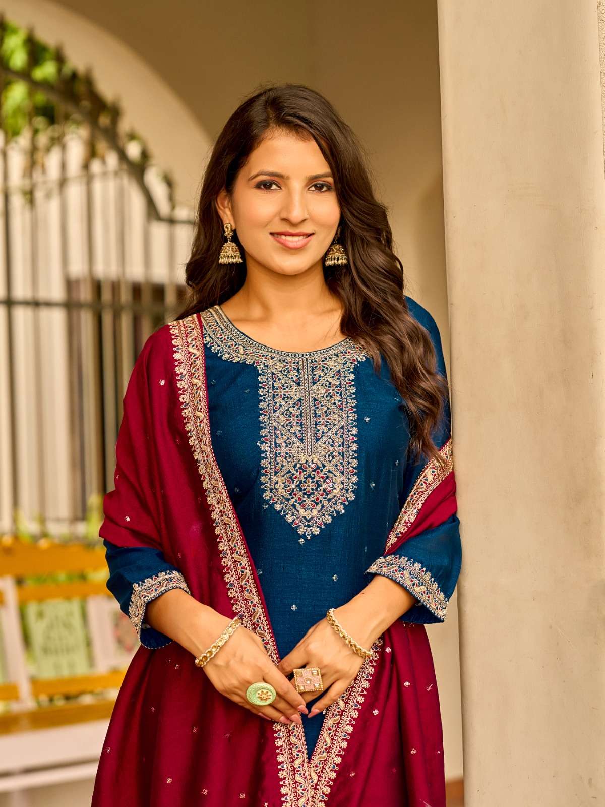 MEERA BY AANCHI IN VICHITRA SILK WITH FANCY CONTRAST DUPATTA WORK