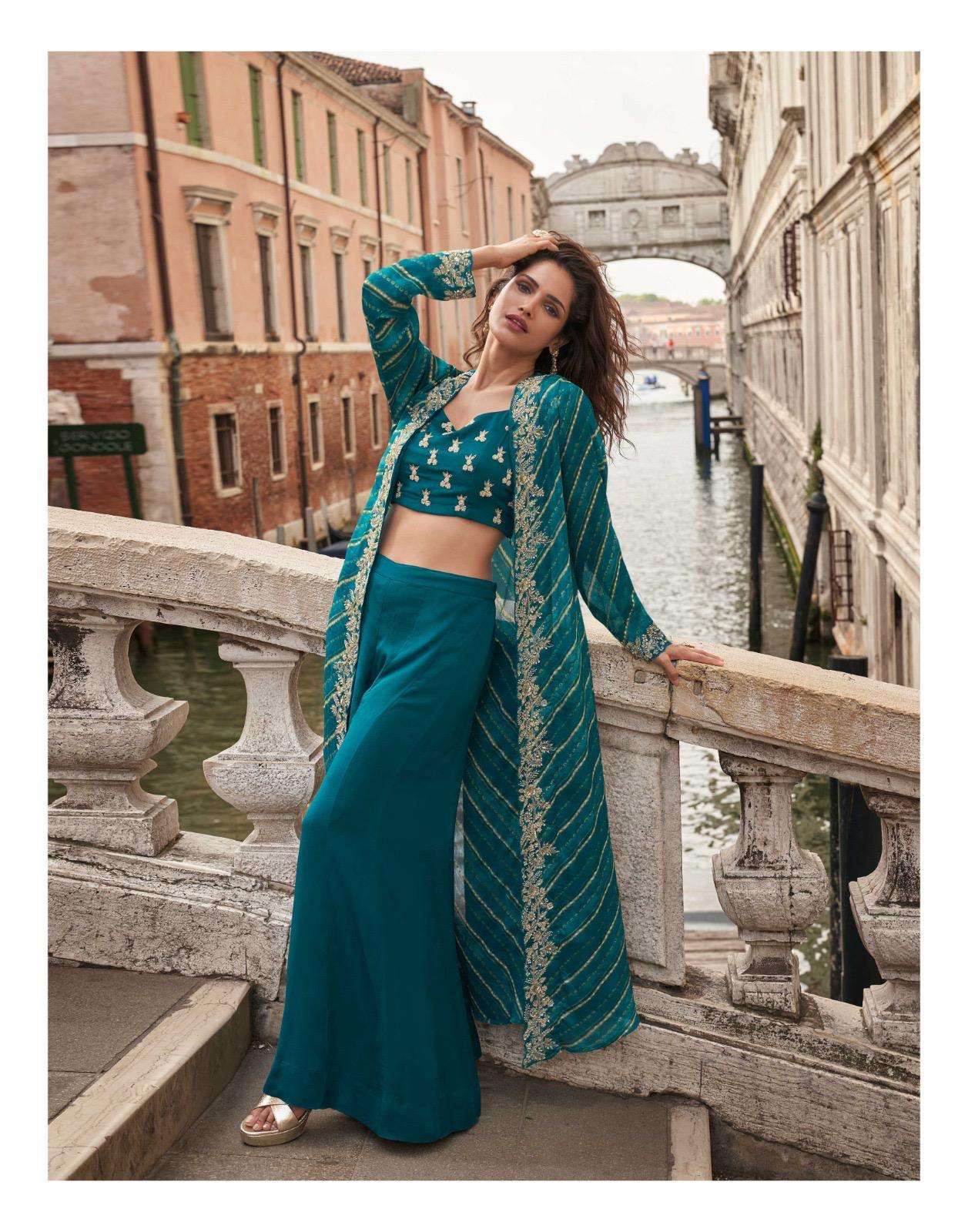 MELODI BY SAYURI DESIGNER IN PREMIUM REAL CHINON SILK TREDY FESTIVE LOOK 