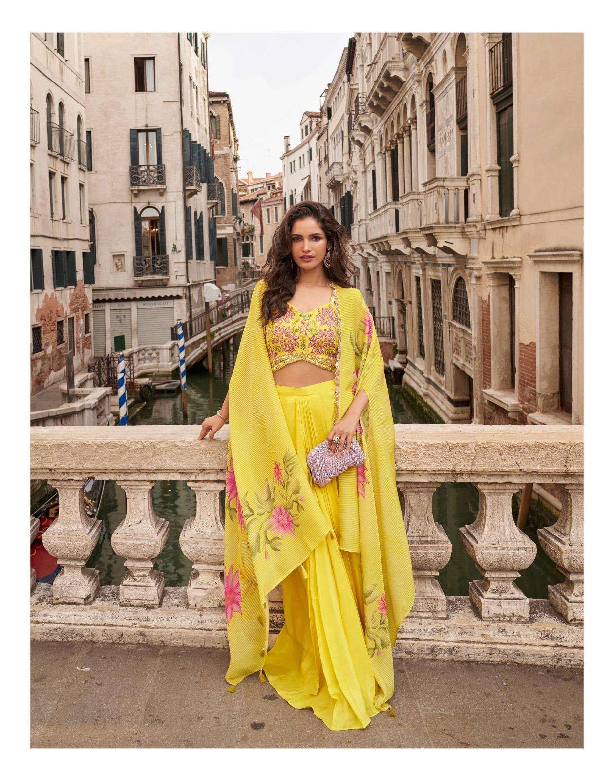 MELODI BY SAYURI DESIGNER IN PREMIUM REAL CHINON SILK TREDY FESTIVE LOOK 