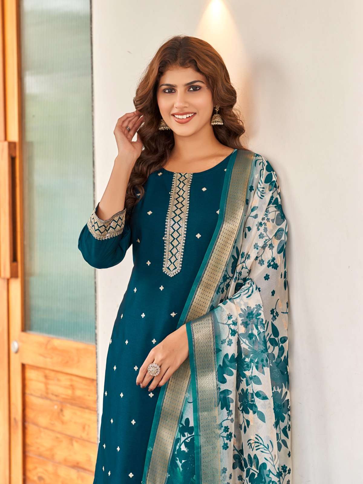 MITHU BY AANCHI IN CRYSTAL SILK WITH FANCY DIGITAL DUPATTA AND WORK 