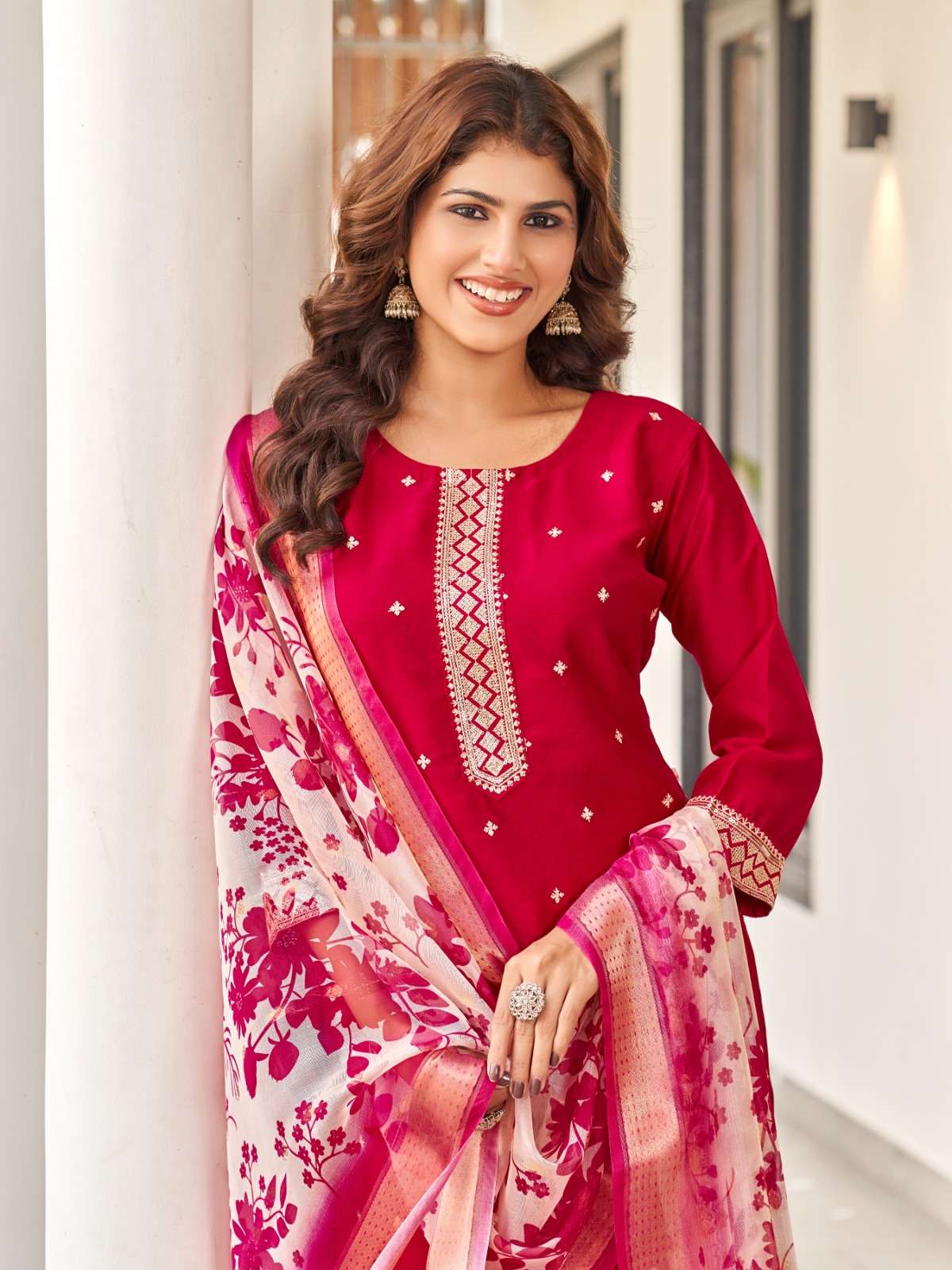 MITHU BY AANCHI IN CRYSTAL SILK WITH FANCY DIGITAL DUPATTA AND WORK 