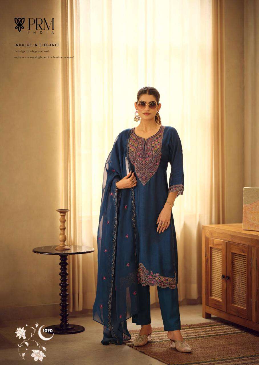 MOH BY PRM INDIA IN PURE RUSSIAN SILK WITH CODING EMRODARY AND HAND WORK 