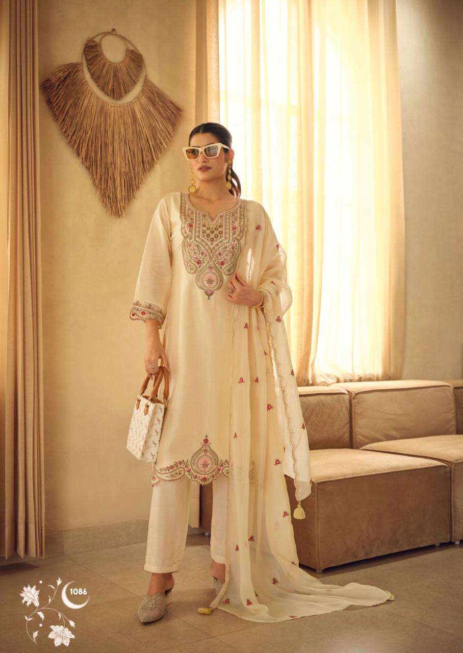 MOH BY PRM INDIA IN PURE RUSSIAN SILK WITH CODING EMRODARY AND HAND WORK 