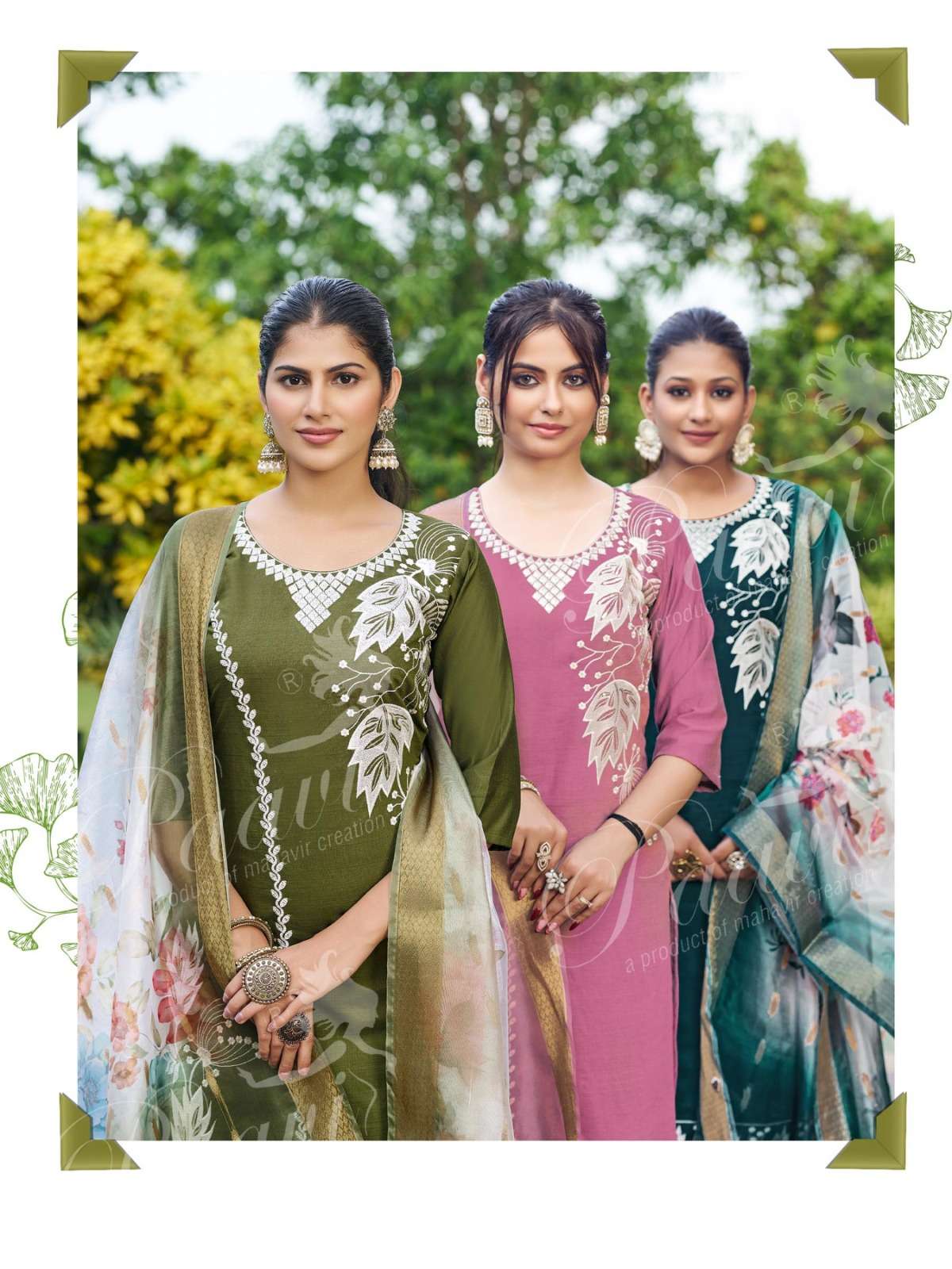 NANDITA BY PAAVI IN HEAVY VARTICAN WITH EMBROIDERY WORK AND HEAVY DIGITAL DUPATTA