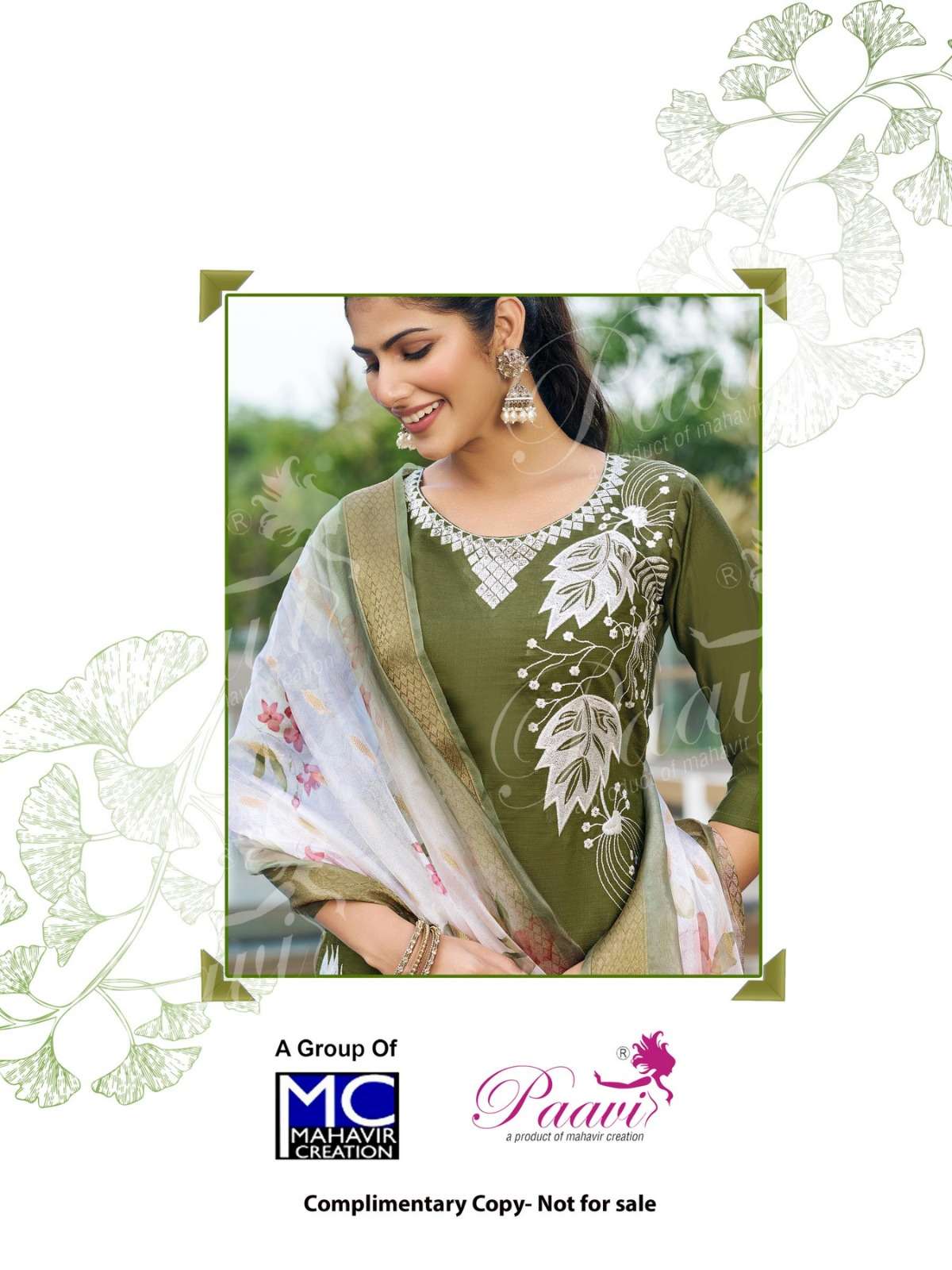 NANDITA BY PAAVI IN HEAVY VARTICAN WITH EMBROIDERY WORK AND HEAVY DIGITAL DUPATTA