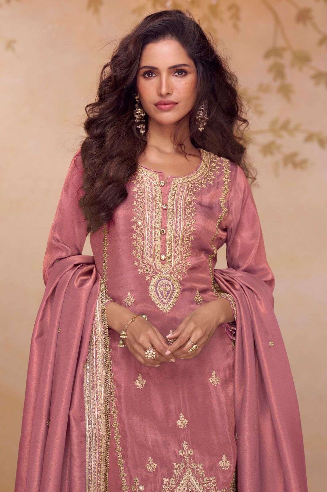 NIRALI BY GULKAYRA DESIGNER IN REAL SIMAR SILK WITH FRONT & BACK EMBROIDERY WORK 