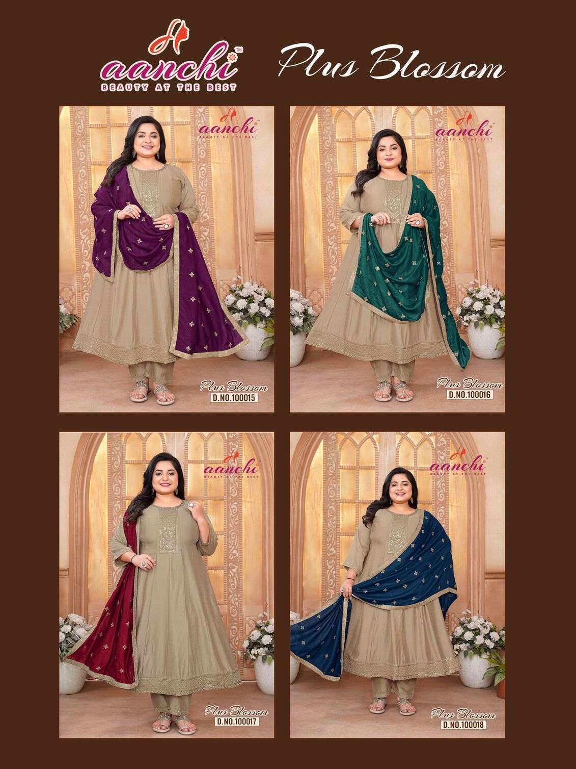 PLUS BLOSSOM BY AANCHI IN VICHITRA SILK WITH CONTRAS FANCY DUPATTA WORK