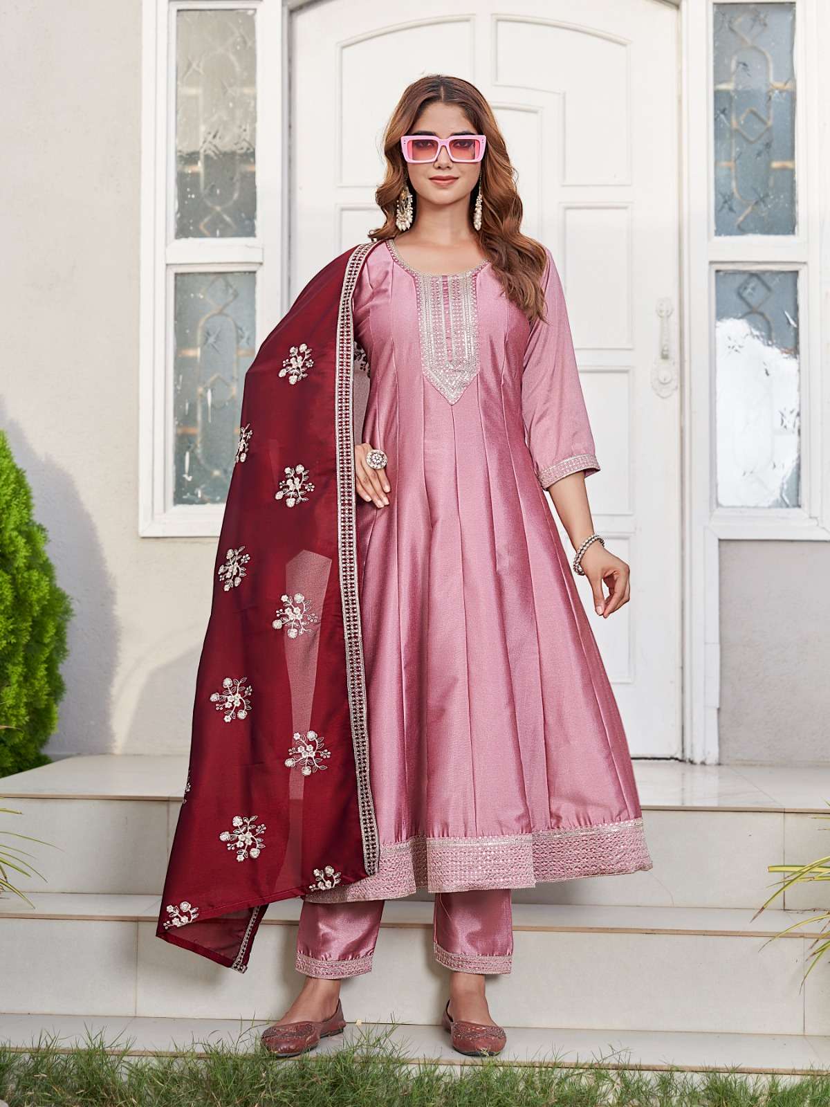 PLUS CHAHAT BY AANCHI IN CRYSTAL SILK WITH FANCY DUPATTA WORK 3 PCS SET FLAIR CONCEPT 