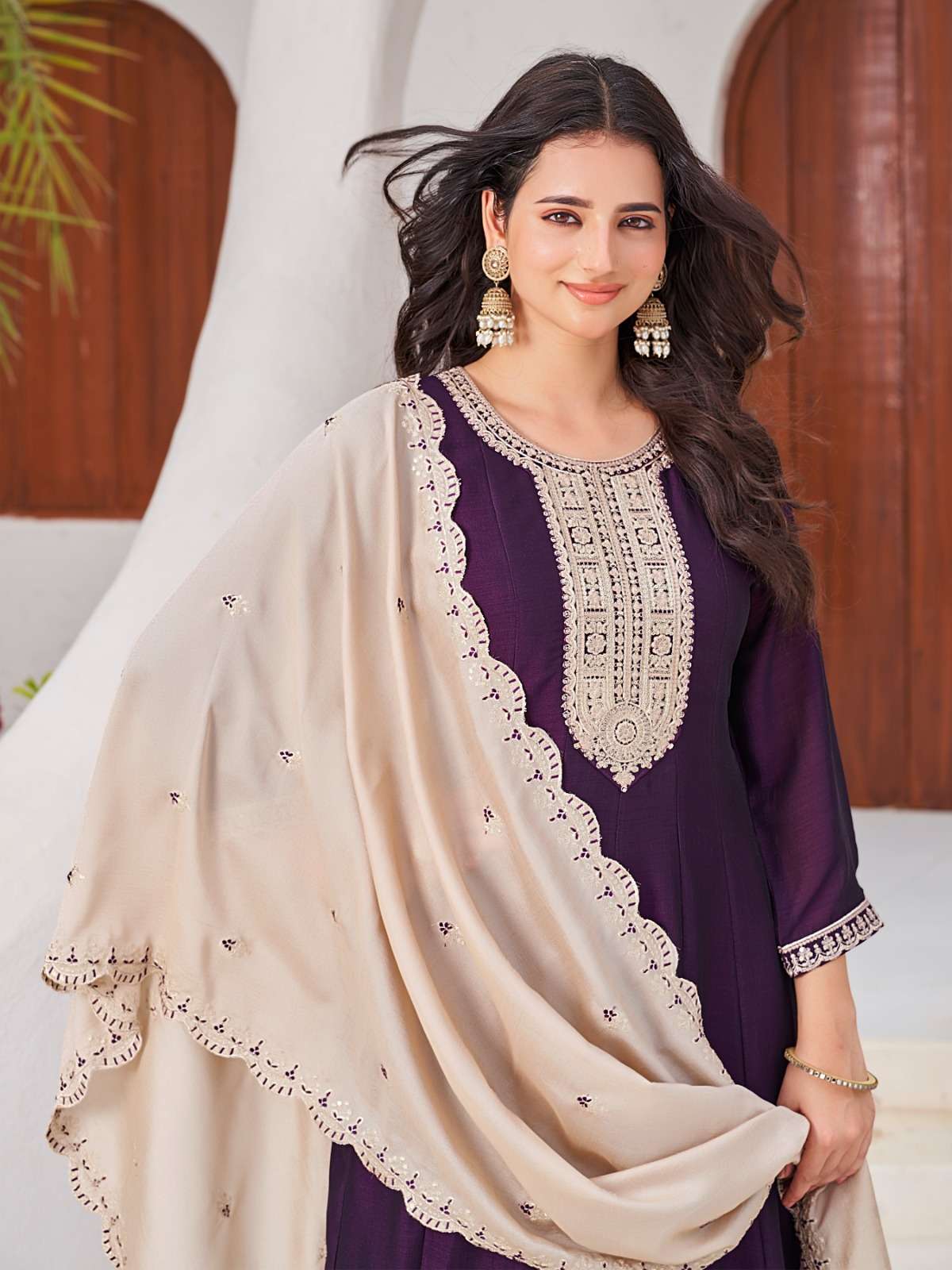 PLUS COCKTAIL BY AANCHI IN VICHITRA SILK WITH FANCY DUPATTA WORK