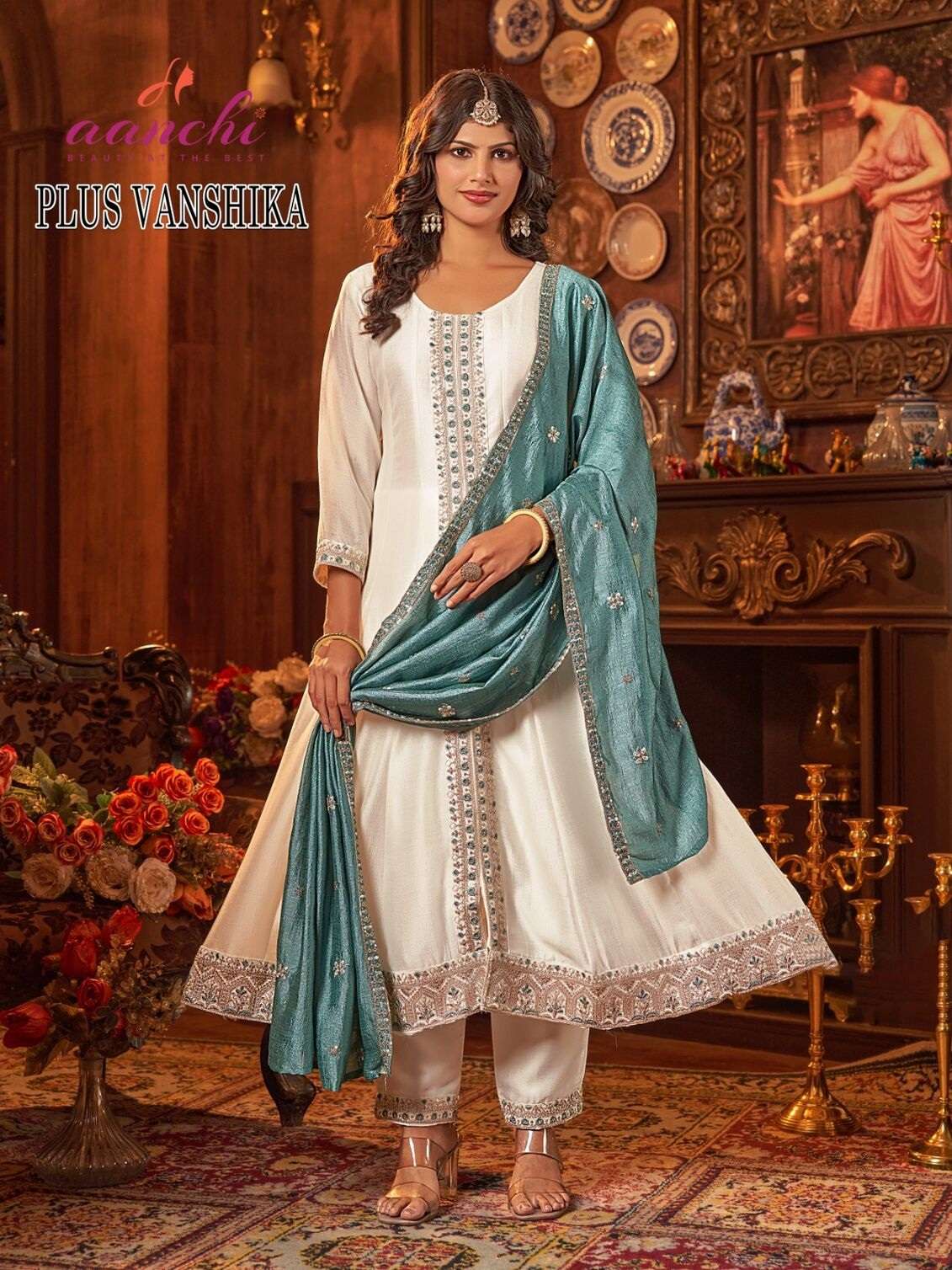 PLUS VANSHIKA BY AANCHI IN VICHITRA SILK WITH EMBROIDERY & FANCY DUPATTA WORK