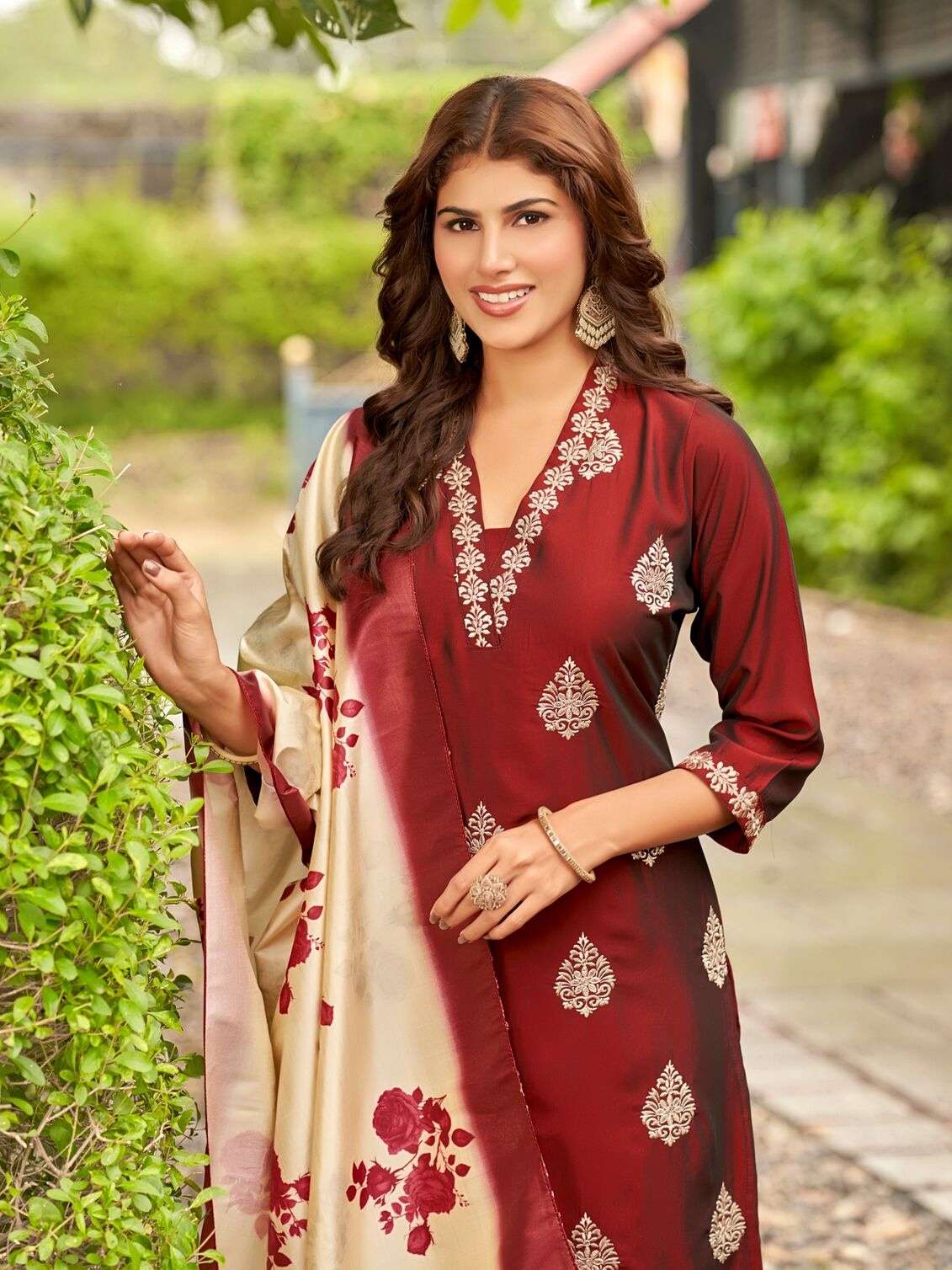PLUS VENUS BY AANCHI IN RANGEELA SILK WITH EMBROIDERY WORK & FANCY DIGITAL DUPATTA 