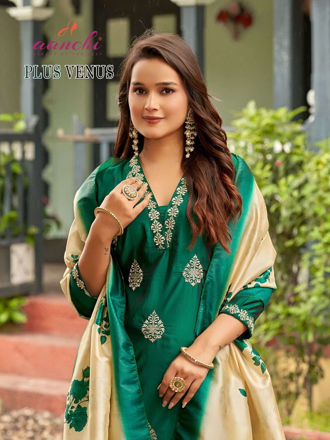 PLUS VENUS BY AANCHI IN RANGEELA SILK WITH EMBROIDERY WORK & FANCY DIGITAL DUPATTA 