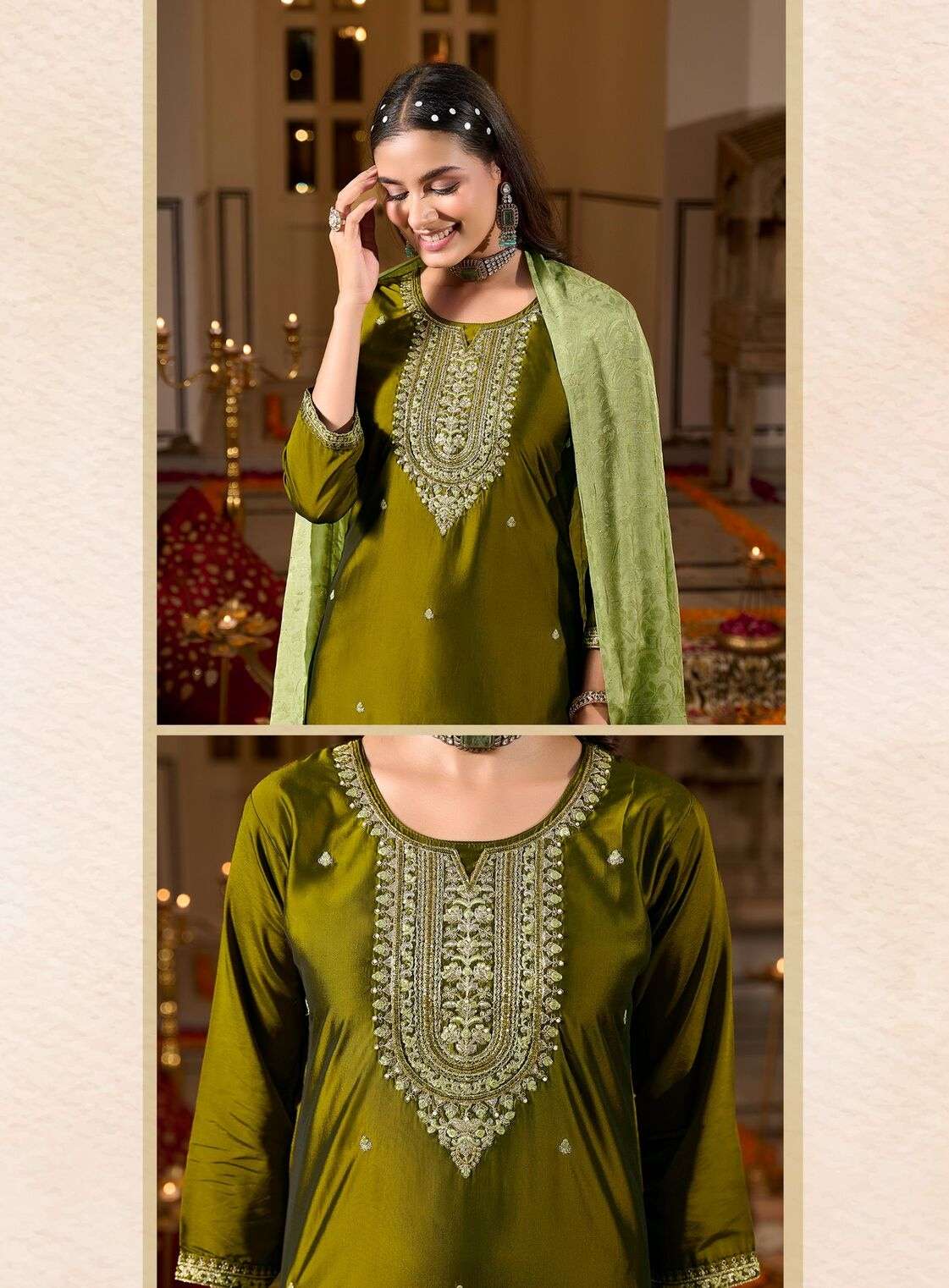 RAHII VOL-1 BY RADHIKA LIFESTYLE IN RANGEELA SILK WITH EMBROIDERY & HAND WORK