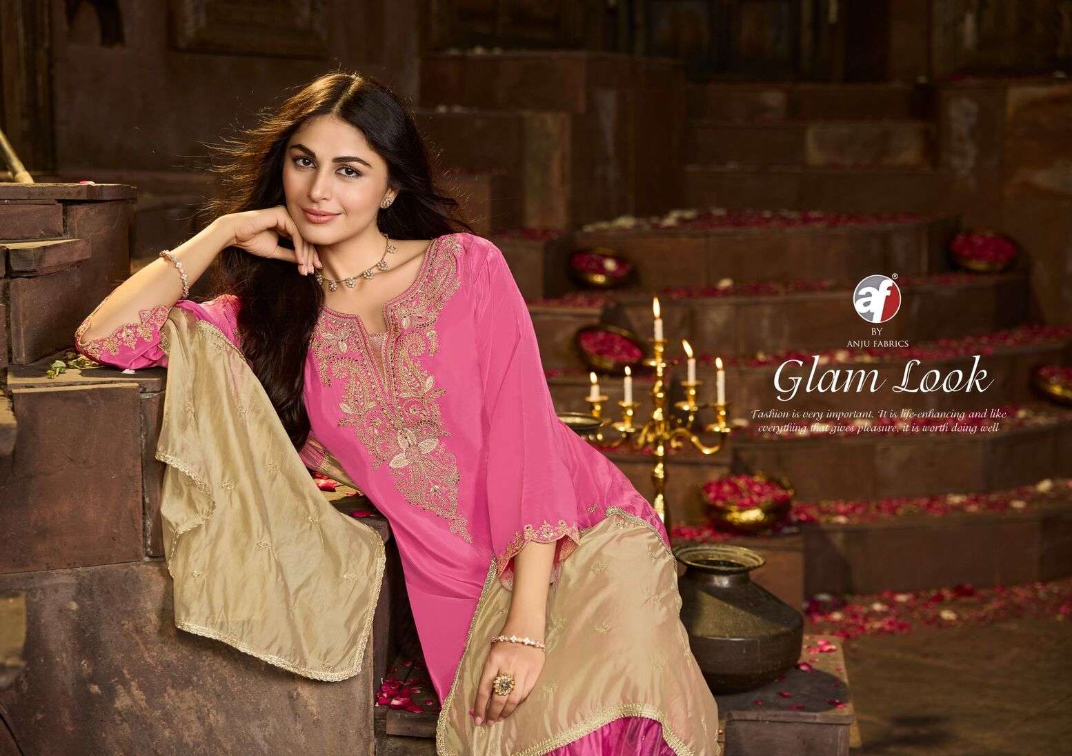 RAJ KOTHI VOL-2 BY ANJU FABRICS IN PURE NATURAL CREPE KURTI PANT WITH NAYLON ORGANZA DUPATTA 