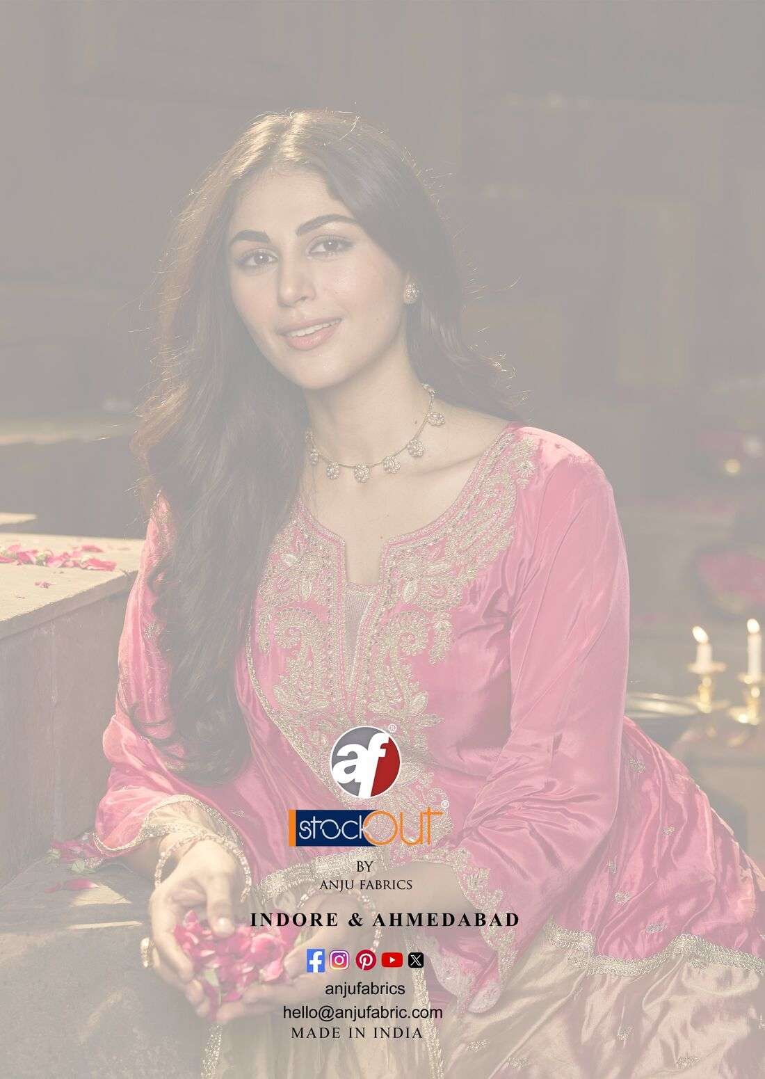 RAJ KOTHI VOL-2 BY ANJU FABRICS IN PURE NATURAL CREPE KURTI PANT WITH NAYLON ORGANZA DUPATTA 